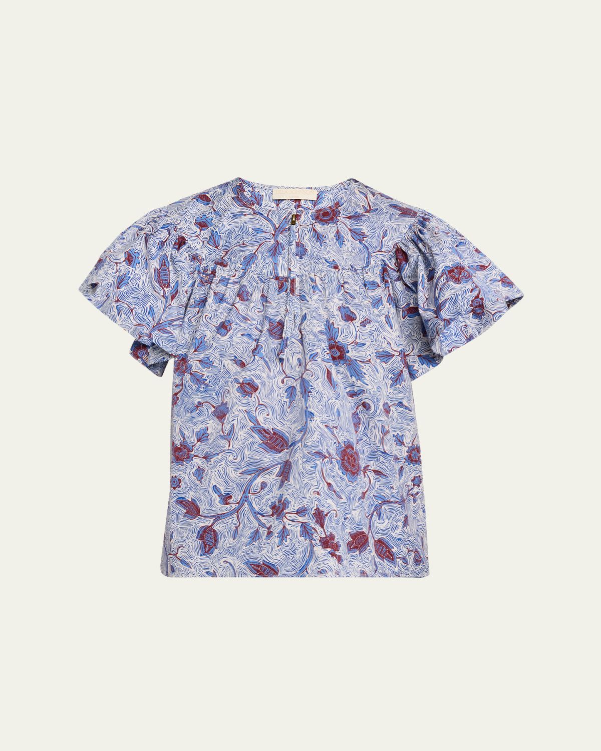 Ulla Johnson Perline Printed Silk Blouse