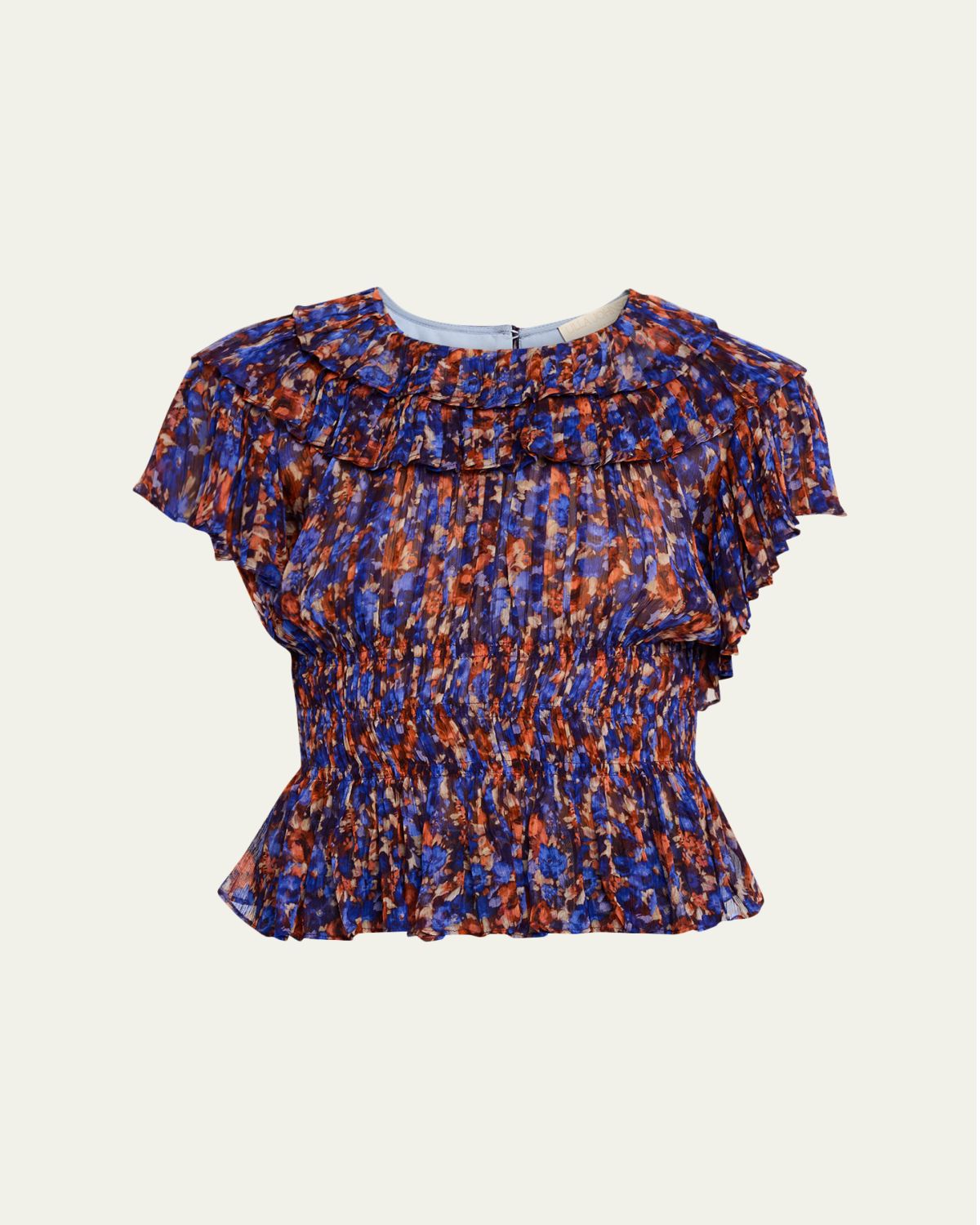 Ulla Johnson Athene Printed Silk Chiffon Top