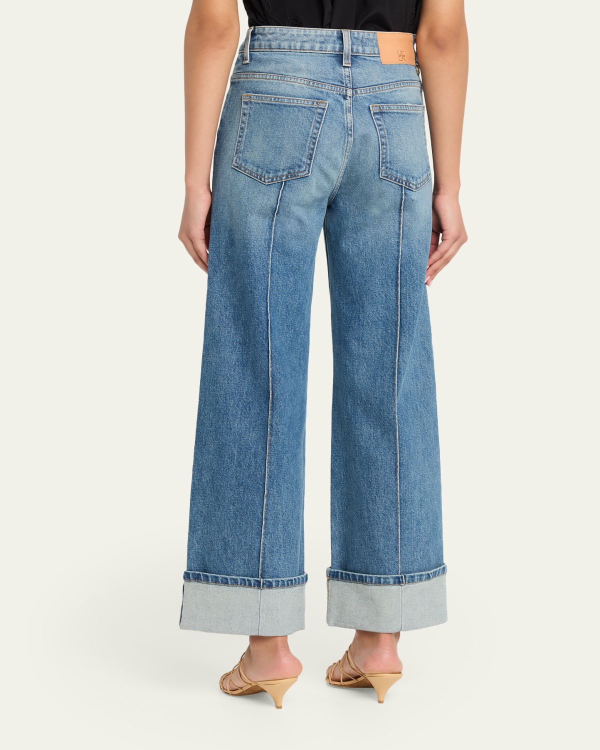 Ulla Johnson Genevieve Cuffed Wide-Leg Jeans | Thumbnail 3 Ulla Johnson Genevieve Cuffed Wide-Leg Jeans | Thumbnail 3