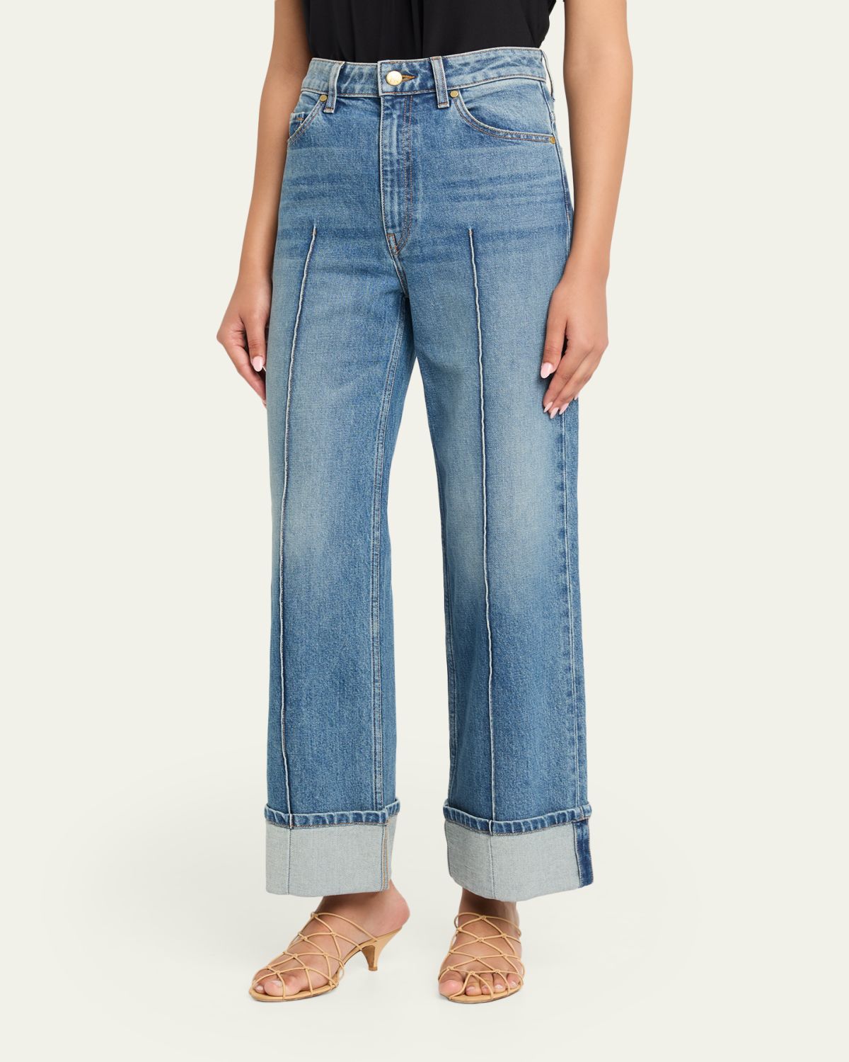 Ulla Johnson Genevieve Cuffed Wide-Leg Jeans | Thumbnail 4 Ulla Johnson Genevieve Cuffed Wide-Leg Jeans | Thumbnail 4