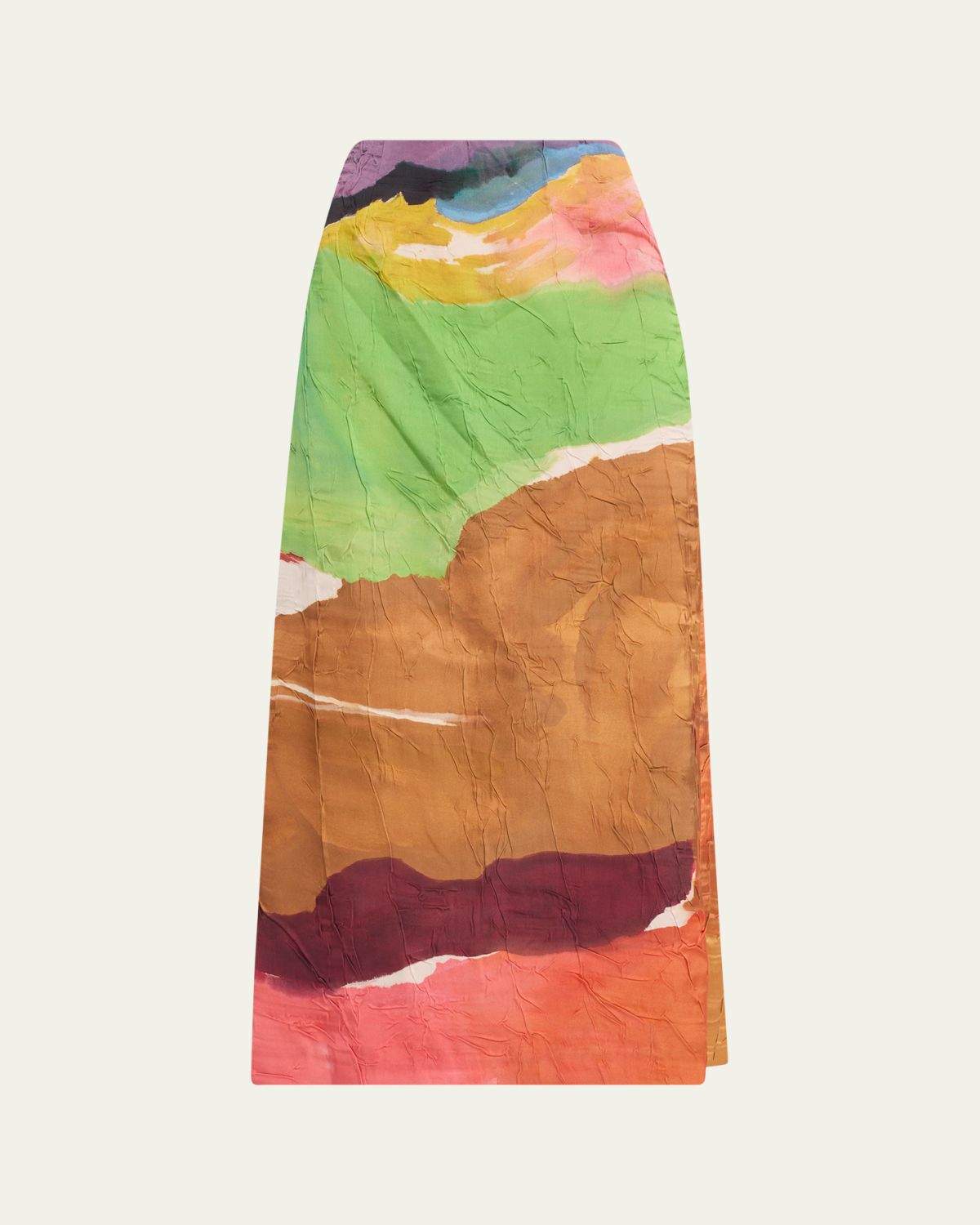 Ulla Johnson x Helen Frankenthaler Inez Satin Pencil Skirt