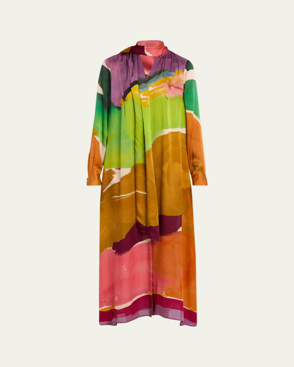 Ulla Johnson x Helen Frankenthaler Critique Silk Scarf Dress