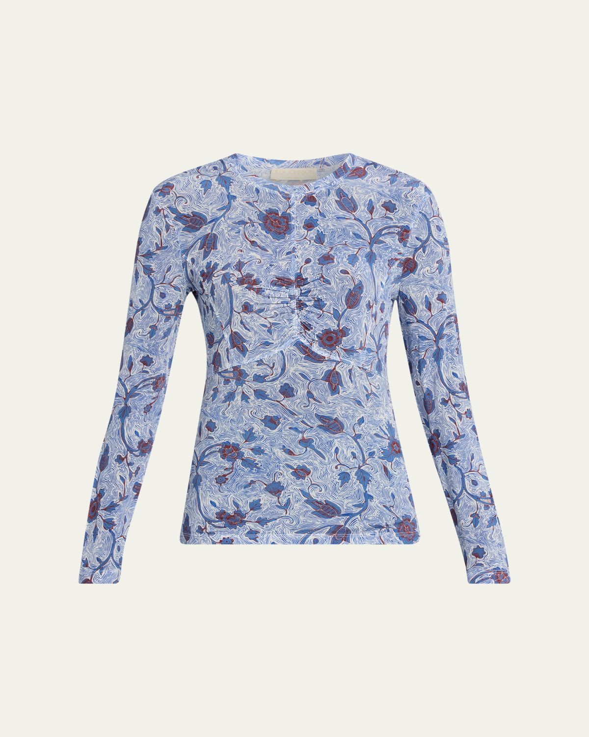 Ulla Johnson Neri Printed Long-Sleeve Top