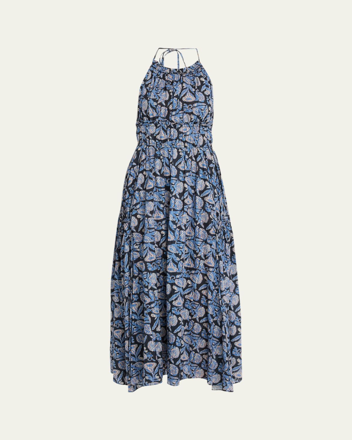 Ulla Johnson Anelise Printed Halter Midi Dress