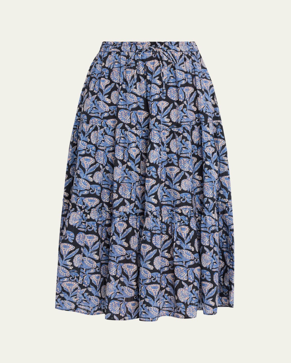 Ulla Johnson Nessa Tiered Midi Skirt