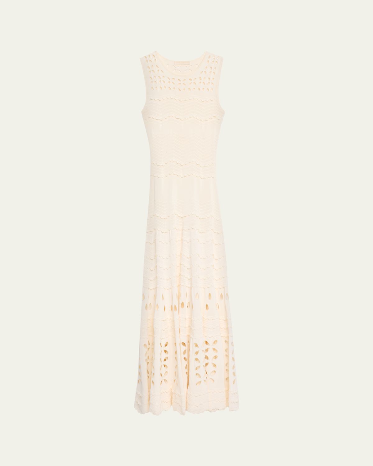 Ulla Johnson Lakshmi Knit Open-Work Maxi Dress
