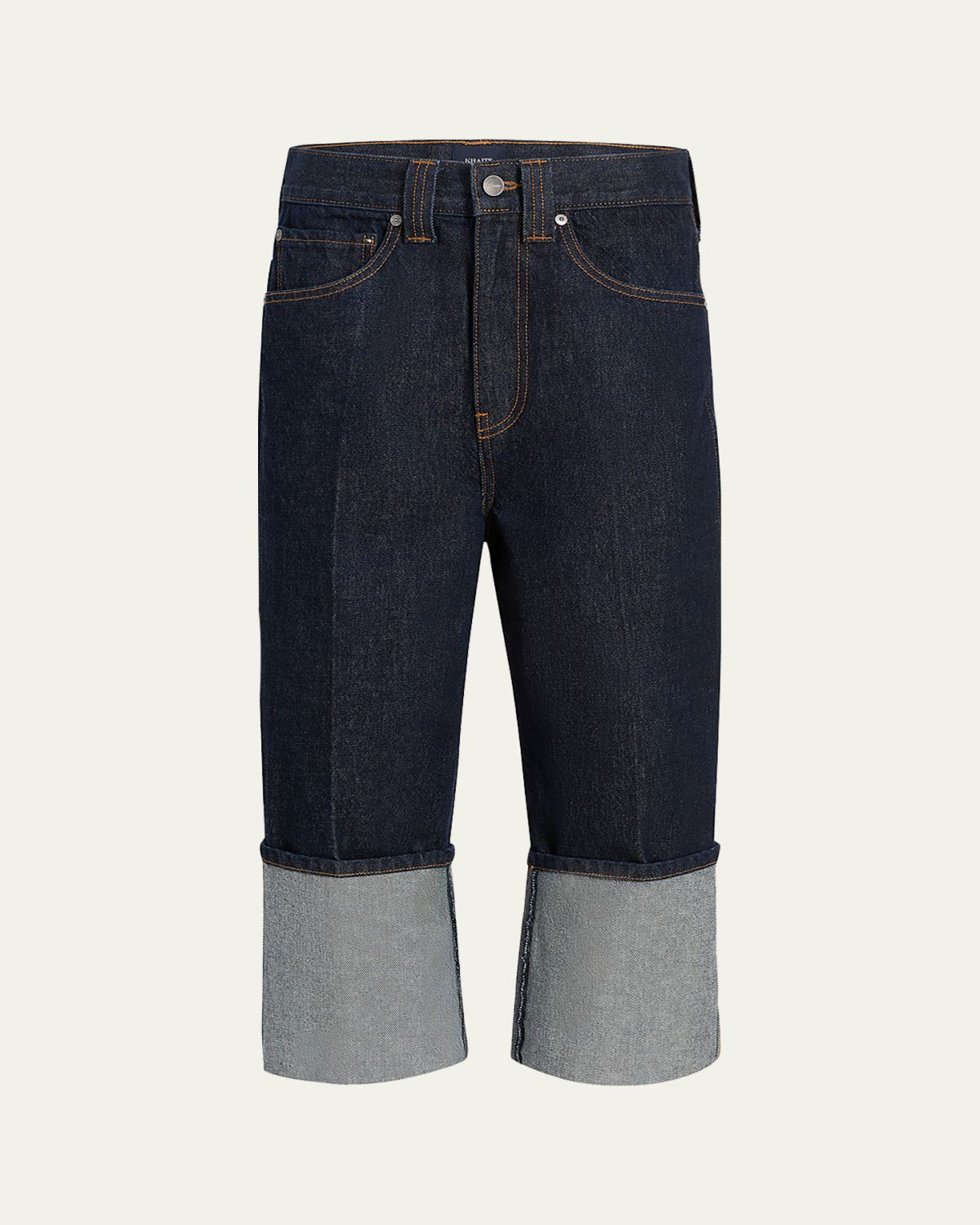 Khaite Boyle Cuffed Straight-Leg Capri Jeans