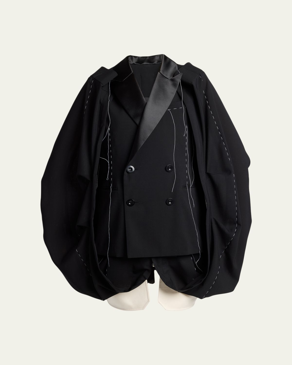 SACAI Deconstructed Bubble Cape Mini Blazer Dress