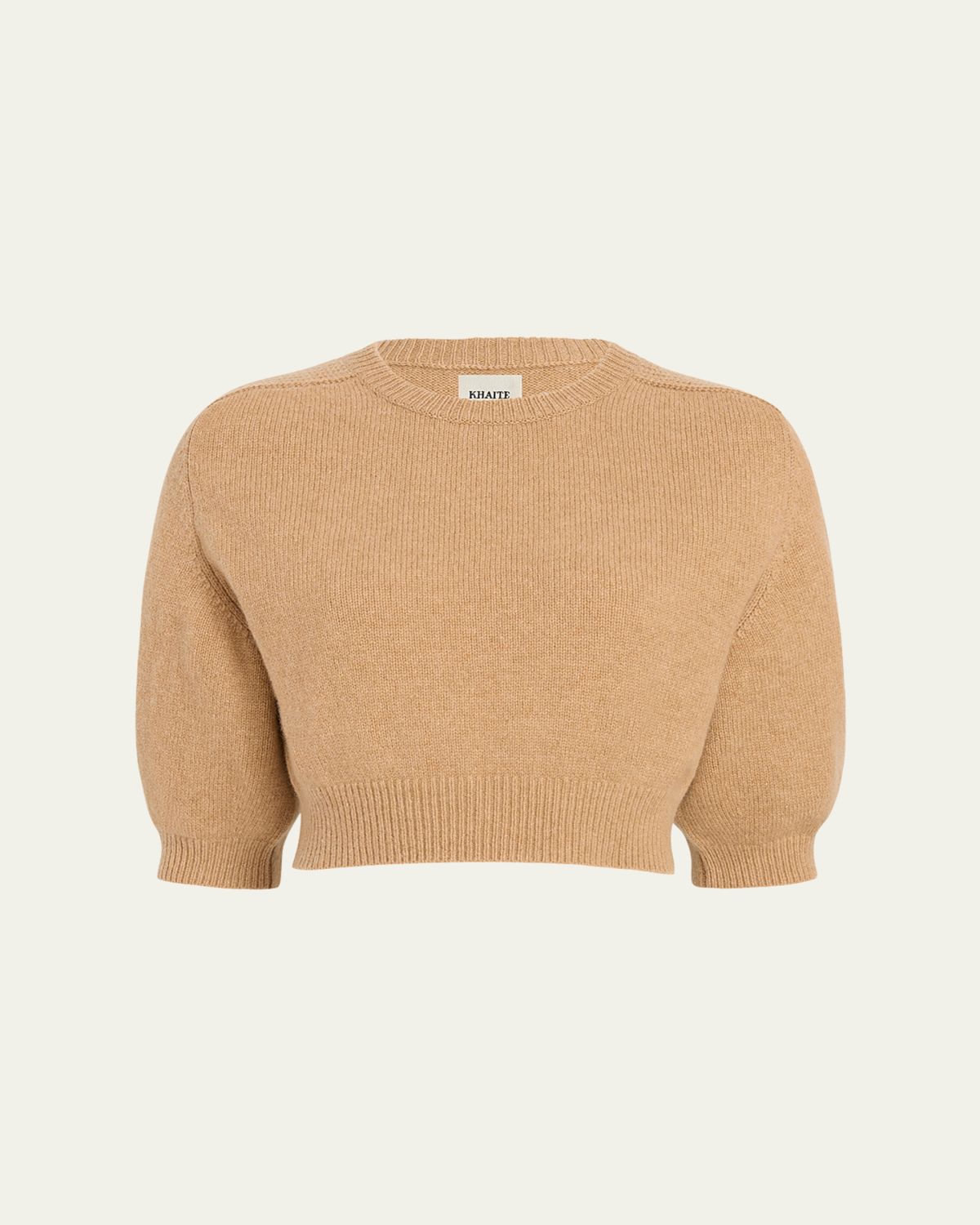 Khaite Lorelai Cropped Wool-Cashmere Sweater