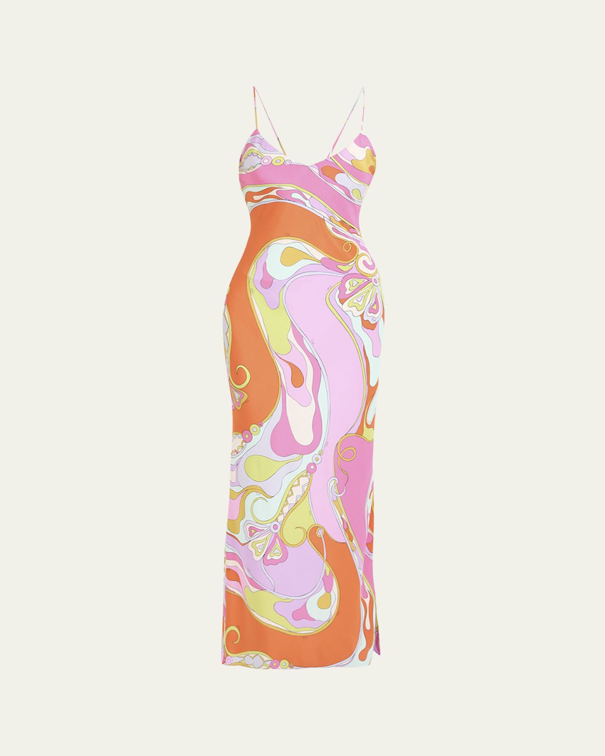 Pucci Orchidee Silk Crepe De Chine Maxi Dress | Thumbnail 6 Pucci Orchidee Silk Crepe De Chine Maxi Dress | Thumbnail 6