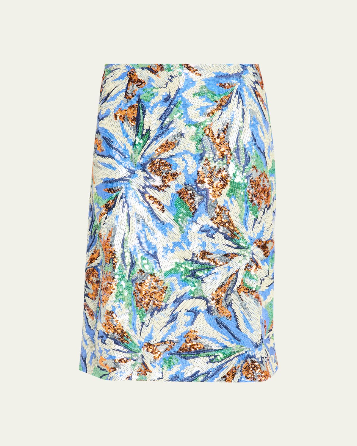 Rabanne Sequined Abstract Floral Midi Skirt | Thumbnail 6