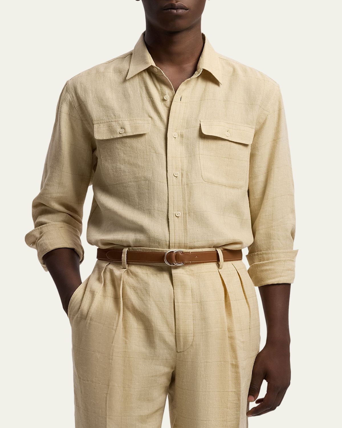 Ralph Lauren Purple Label Windowpane Shirt | Thumbnail 4 Ralph Lauren Purple Label Windowpane Shirt | Thumbnail 4