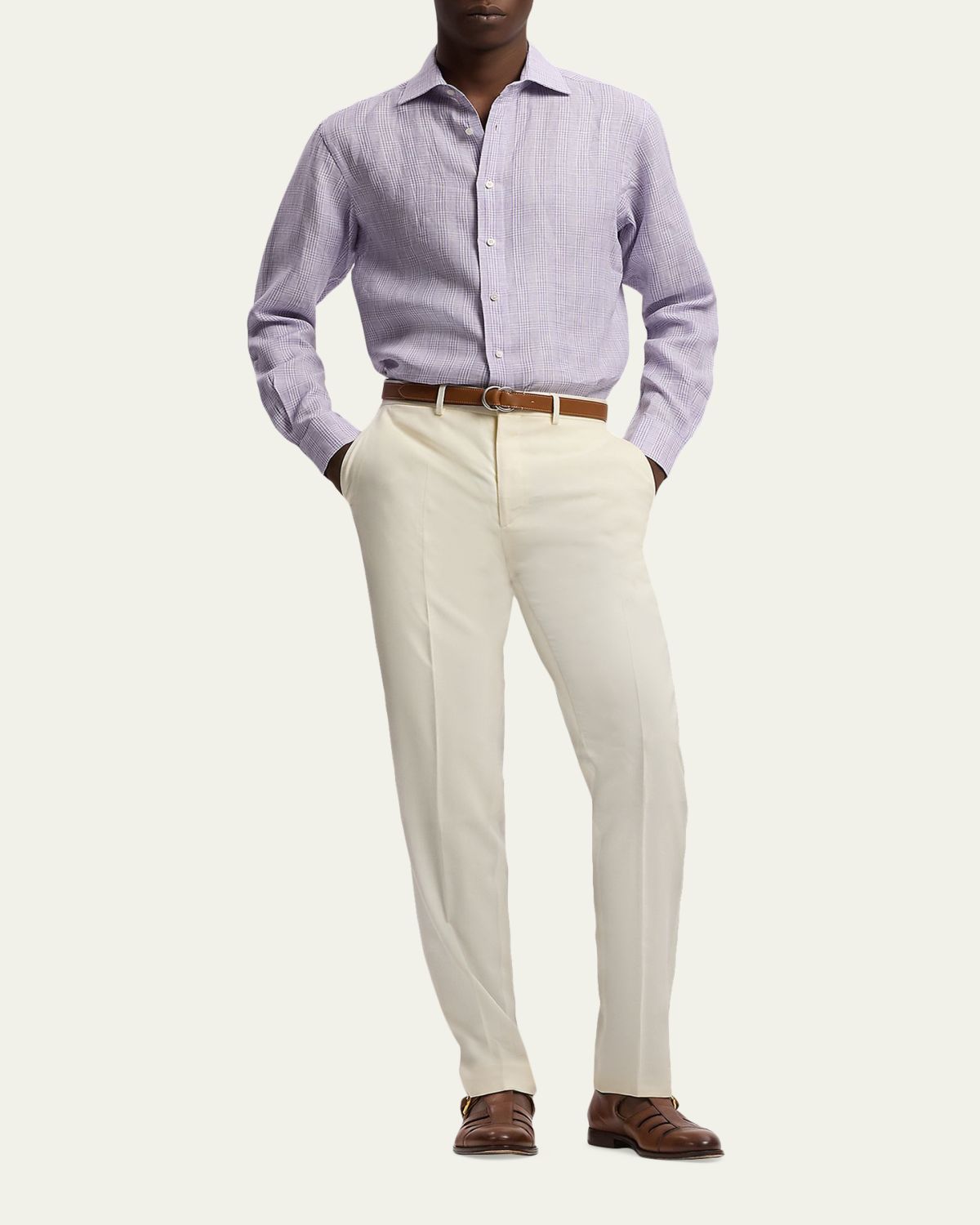 Ralph Lauren Purple Label Glen Check Linen Shirt | Thumbnail 2 Ralph Lauren Purple Label Glen Check Linen Shirt | Thumbnail 2