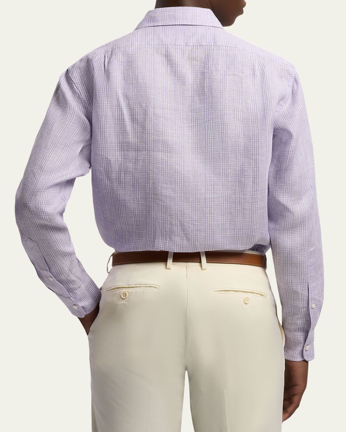 Ralph Lauren Purple Label Glen Check Linen Shirt | Thumbnail 3 Ralph Lauren Purple Label Glen Check Linen Shirt | Thumbnail 3