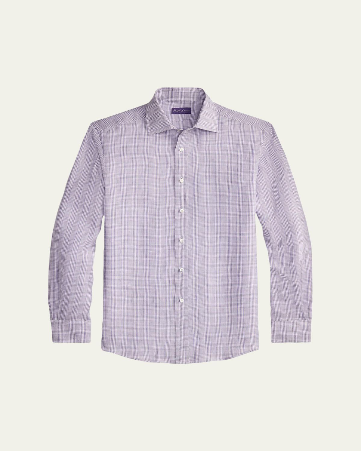 Ralph Lauren Purple Label Glen Check Linen Shirt