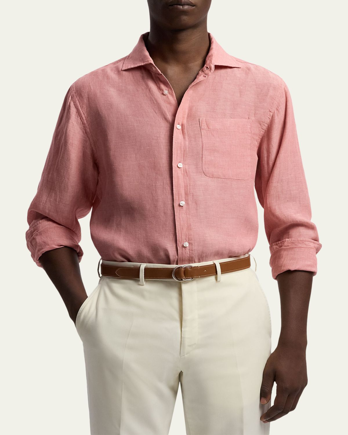 Ralph Lauren Purple Label Linen Chambray Shirt | Thumbnail 4 Ralph Lauren Purple Label Linen Chambray Shirt | Thumbnail 4