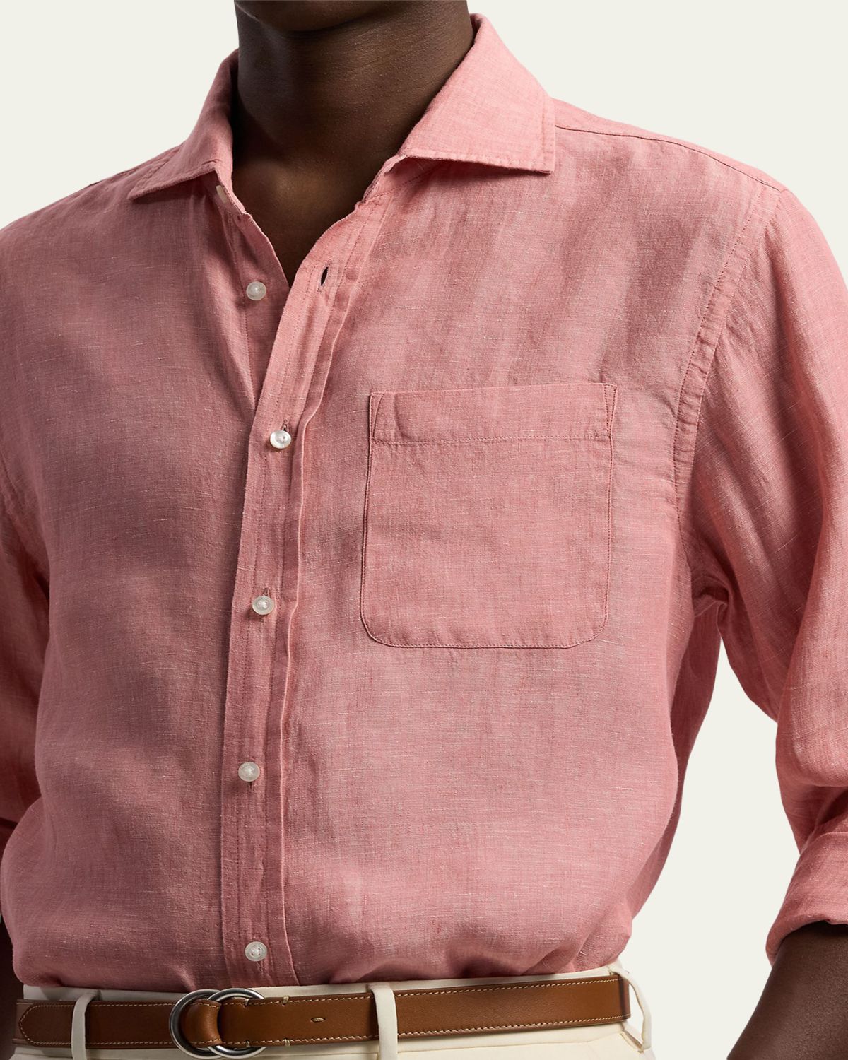 Ralph Lauren Purple Label Linen Chambray Shirt | Thumbnail 5 Ralph Lauren Purple Label Linen Chambray Shirt | Thumbnail 5