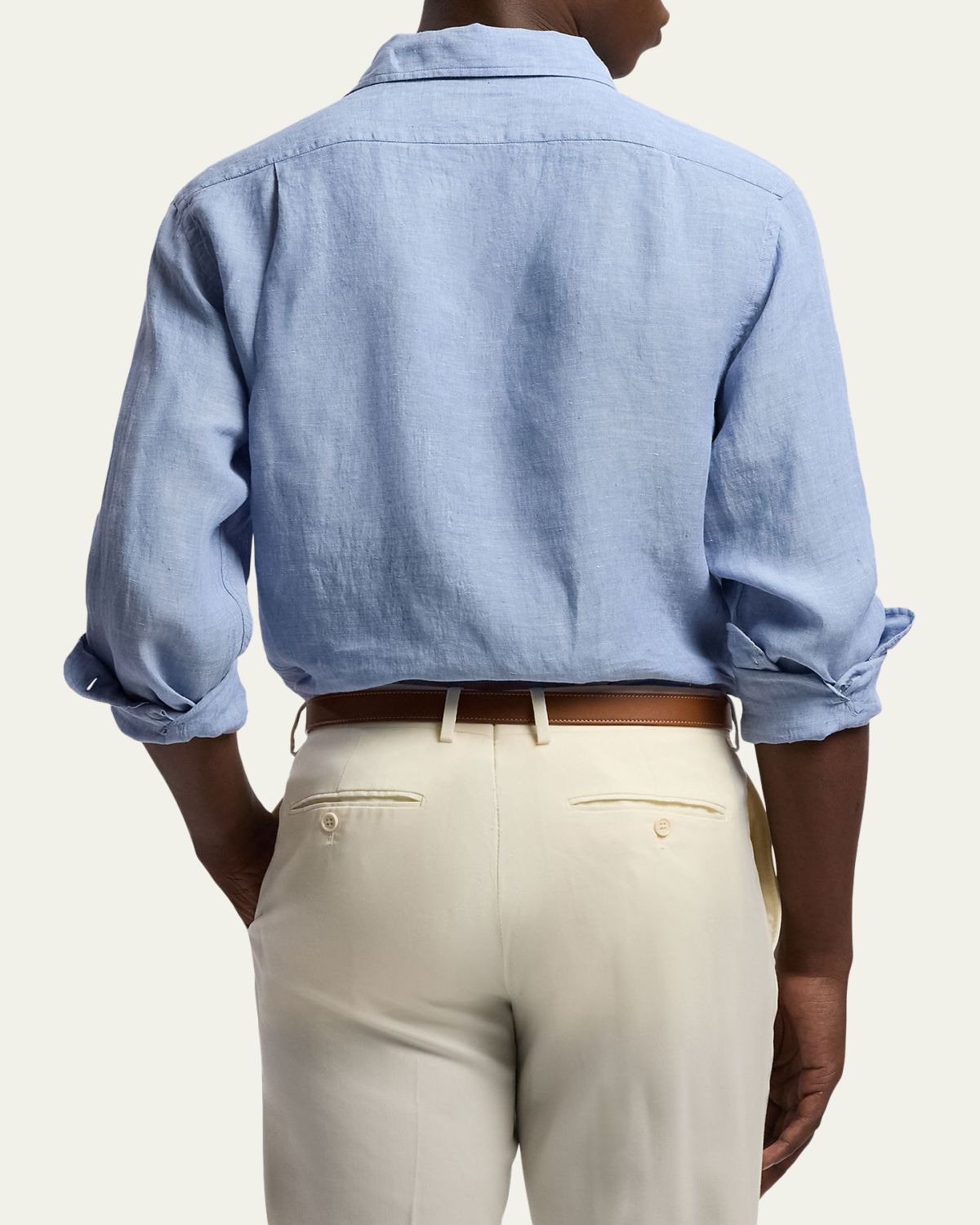 Ralph Lauren Purple Label Linen Chambray Shirt | Thumbnail 3