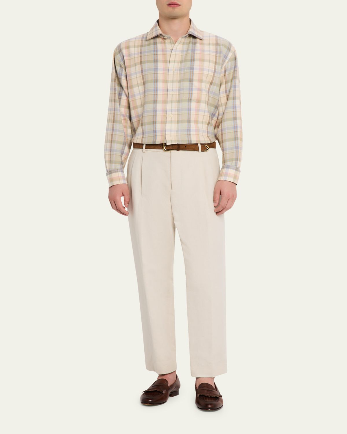 Ralph Lauren Purple Label Plaid Hemp-Cotton Shirt | Thumbnail 2 Ralph Lauren Purple Label Plaid Hemp-Cotton Shirt | Thumbnail 2