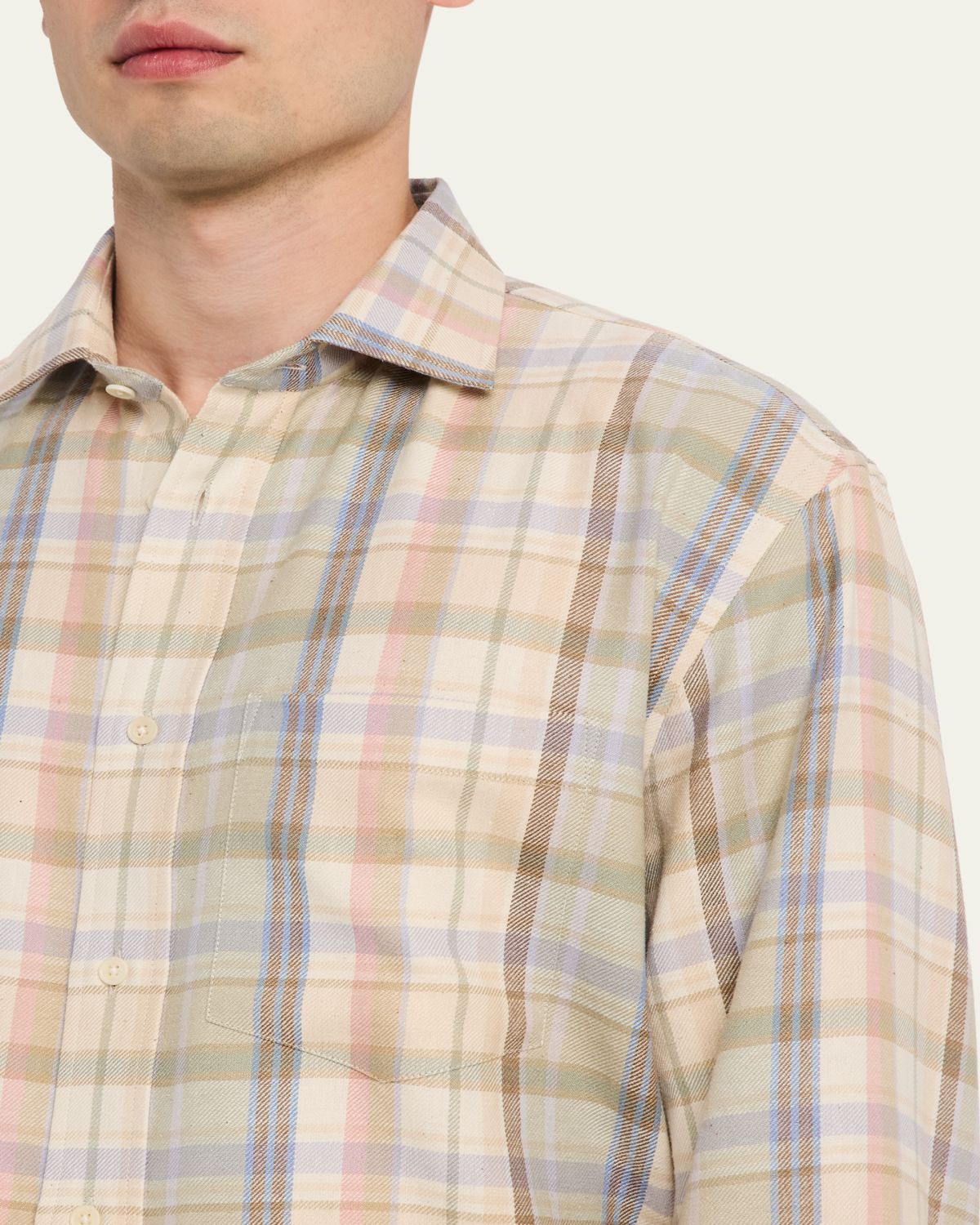 Ralph Lauren Purple Label Plaid Hemp-Cotton Shirt | Thumbnail 5 Ralph Lauren Purple Label Plaid Hemp-Cotton Shirt | Thumbnail 5