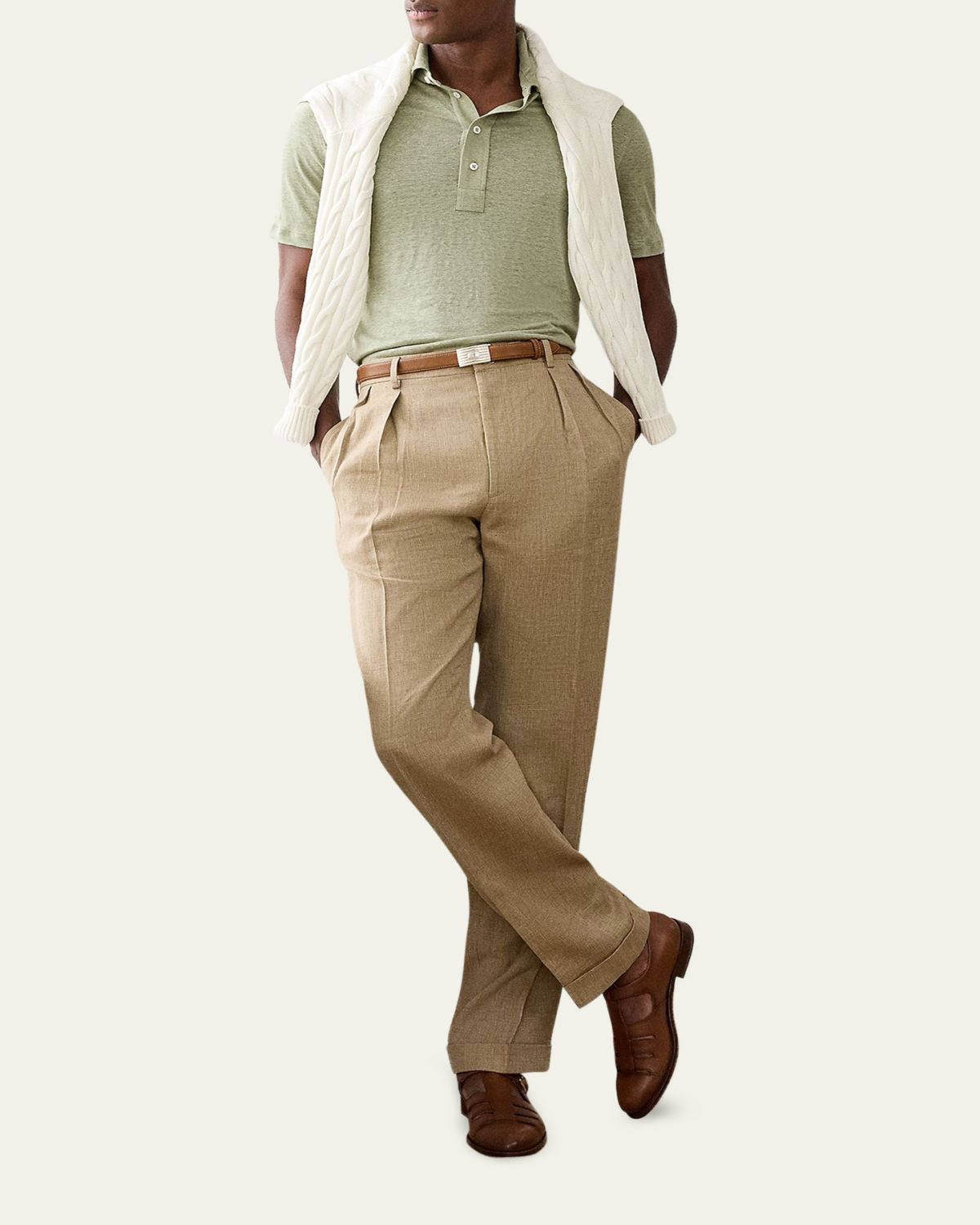 Ralph Lauren Purple Label Linen Jersey Polo Shirt | Thumbnail 2 Ralph Lauren Purple Label Linen Jersey Polo Shirt | Thumbnail 2