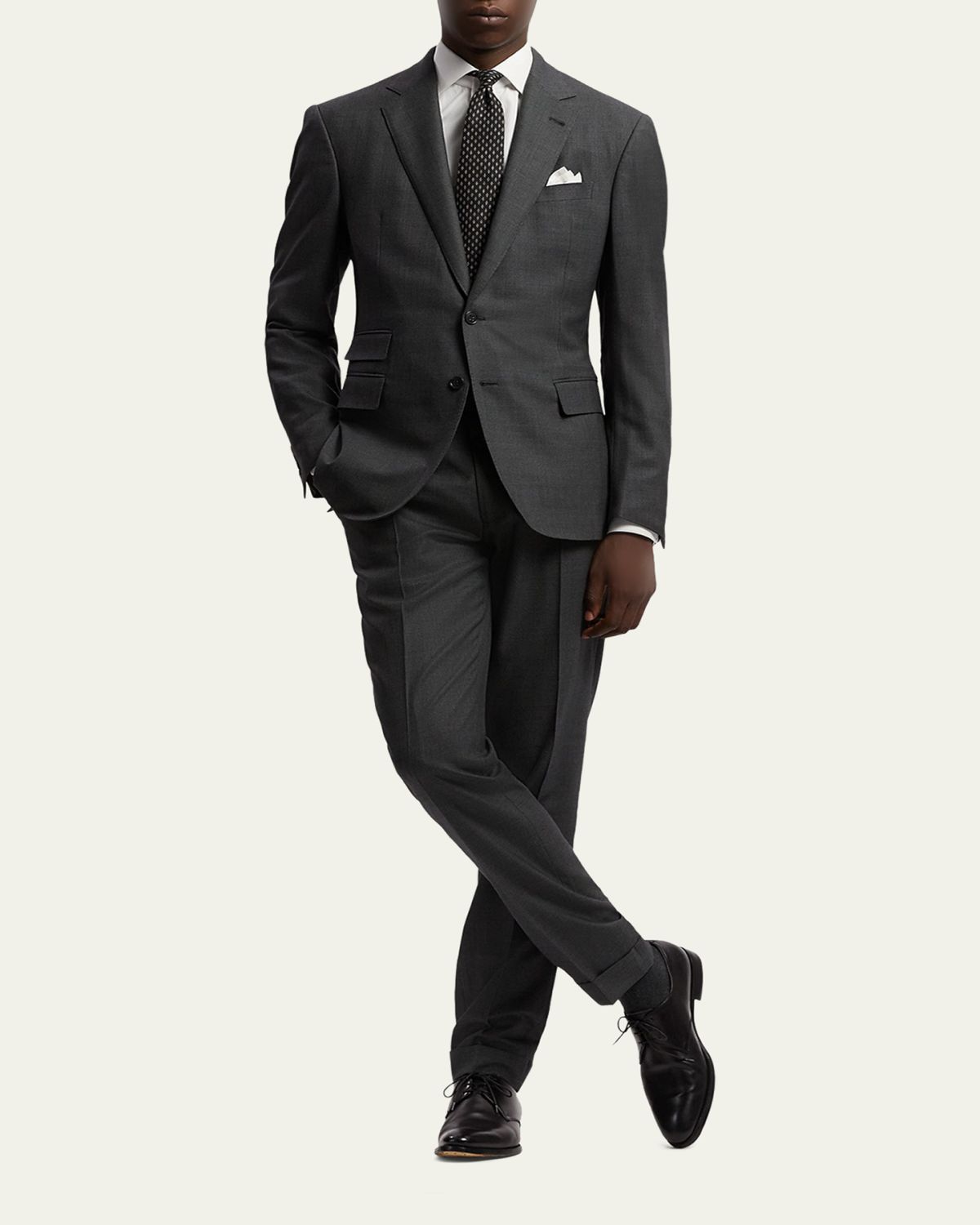 Ralph Lauren Purple Label Dotted-Diamond Silk Tie | Thumbnail 2