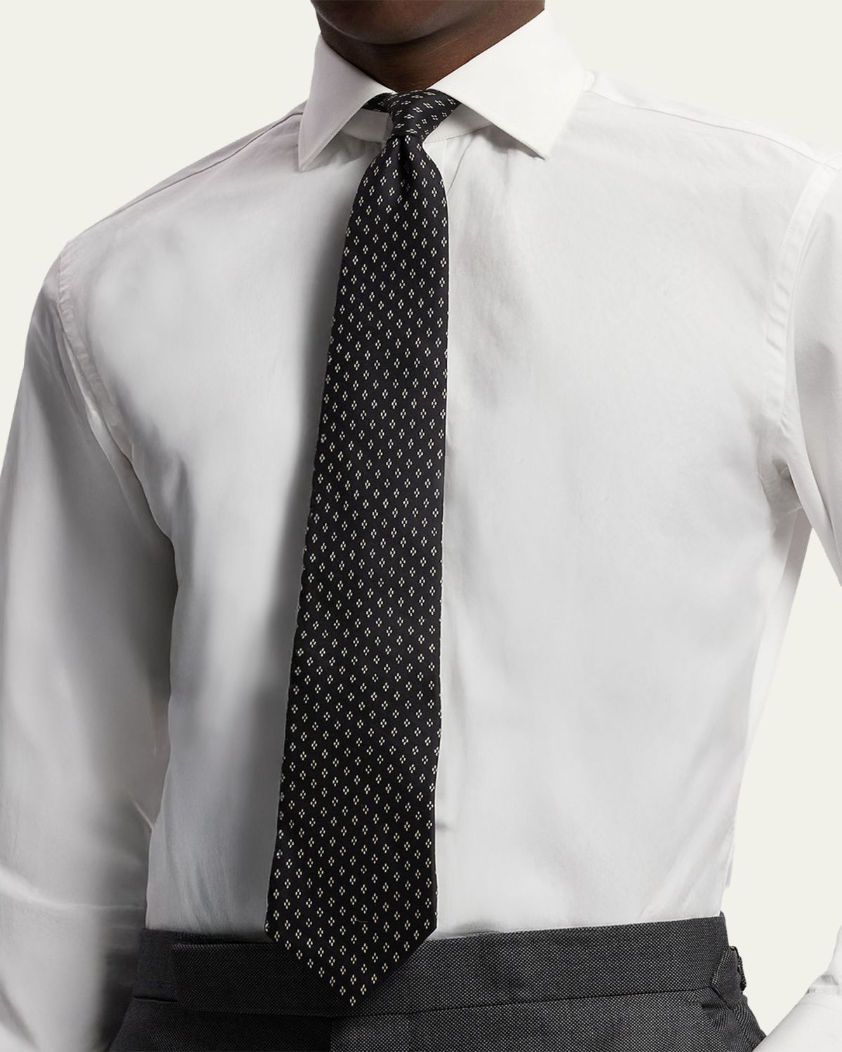 Ralph Lauren Purple Label Dotted-Diamond Silk Tie | Thumbnail 4