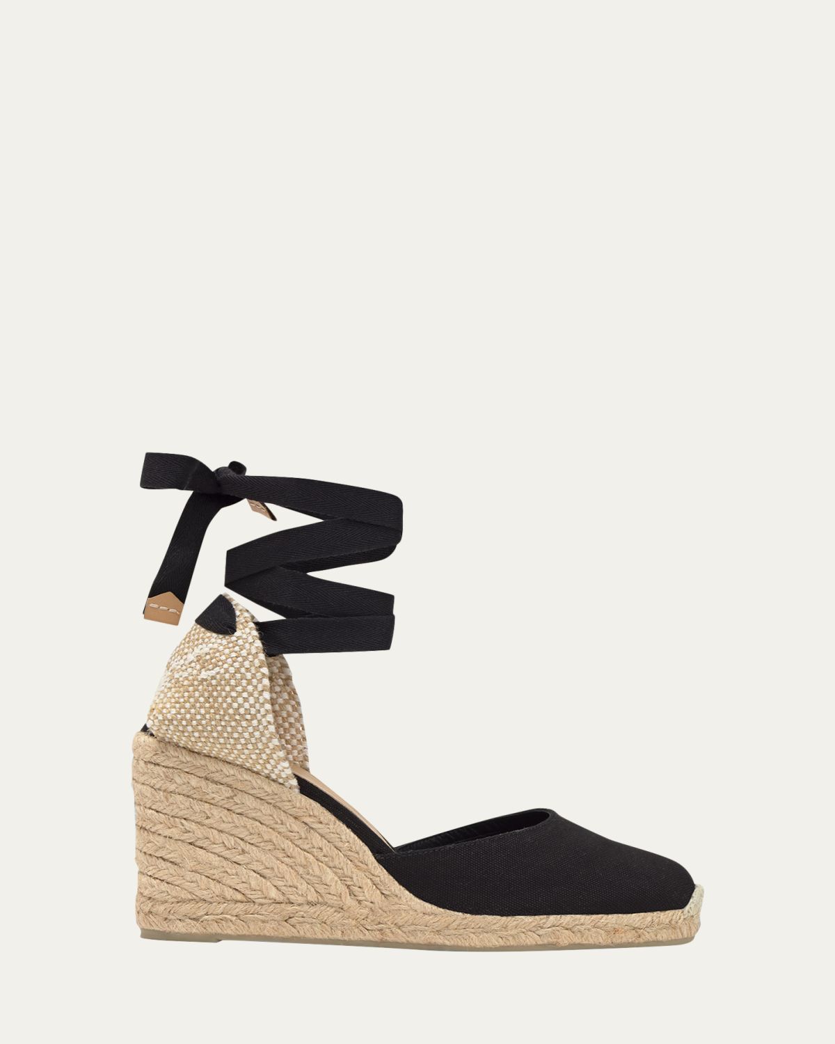 AGS X CASTANER 80mm Carina Canvas Espadrille Wedge Sandals