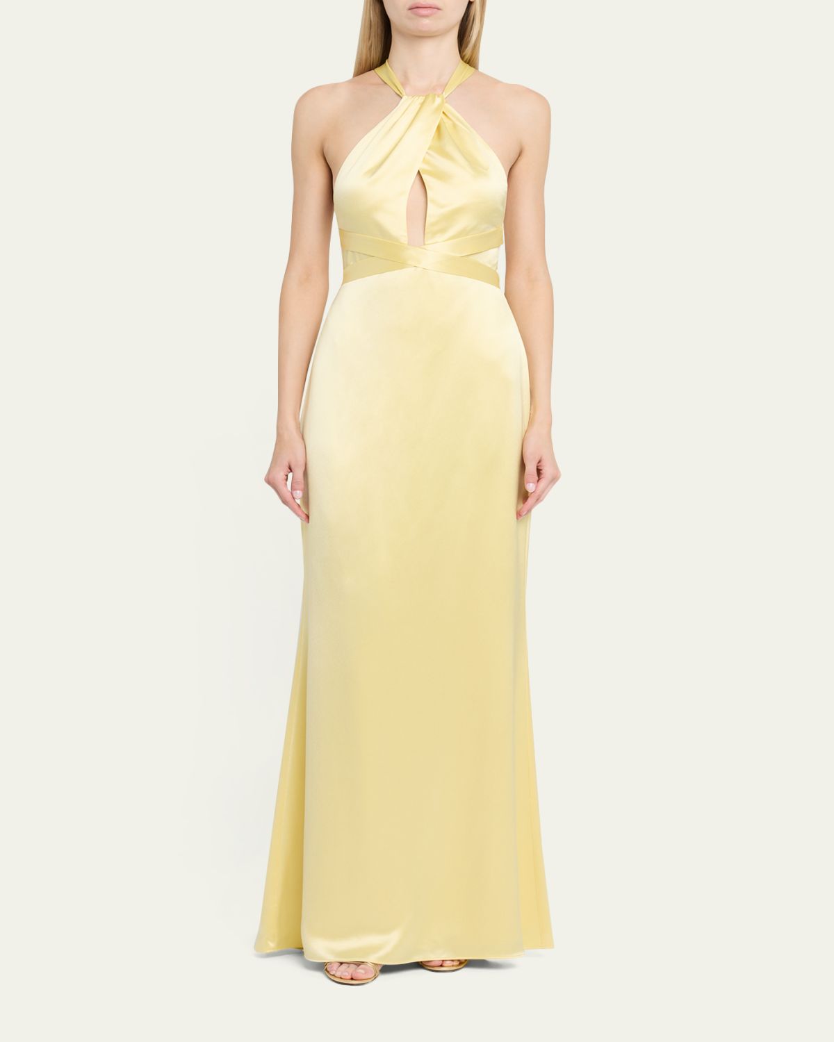 Retrofete Magnolia Satin Halter Dress | Thumbnail 2 Retrofete Magnolia Satin Halter Dress | Thumbnail 2