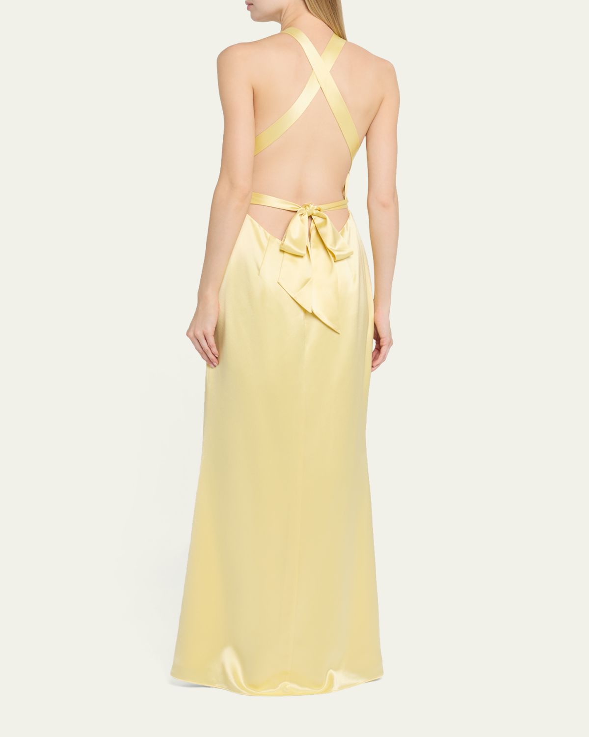 Retrofete Magnolia Satin Halter Dress | Thumbnail 3 Retrofete Magnolia Satin Halter Dress | Thumbnail 3