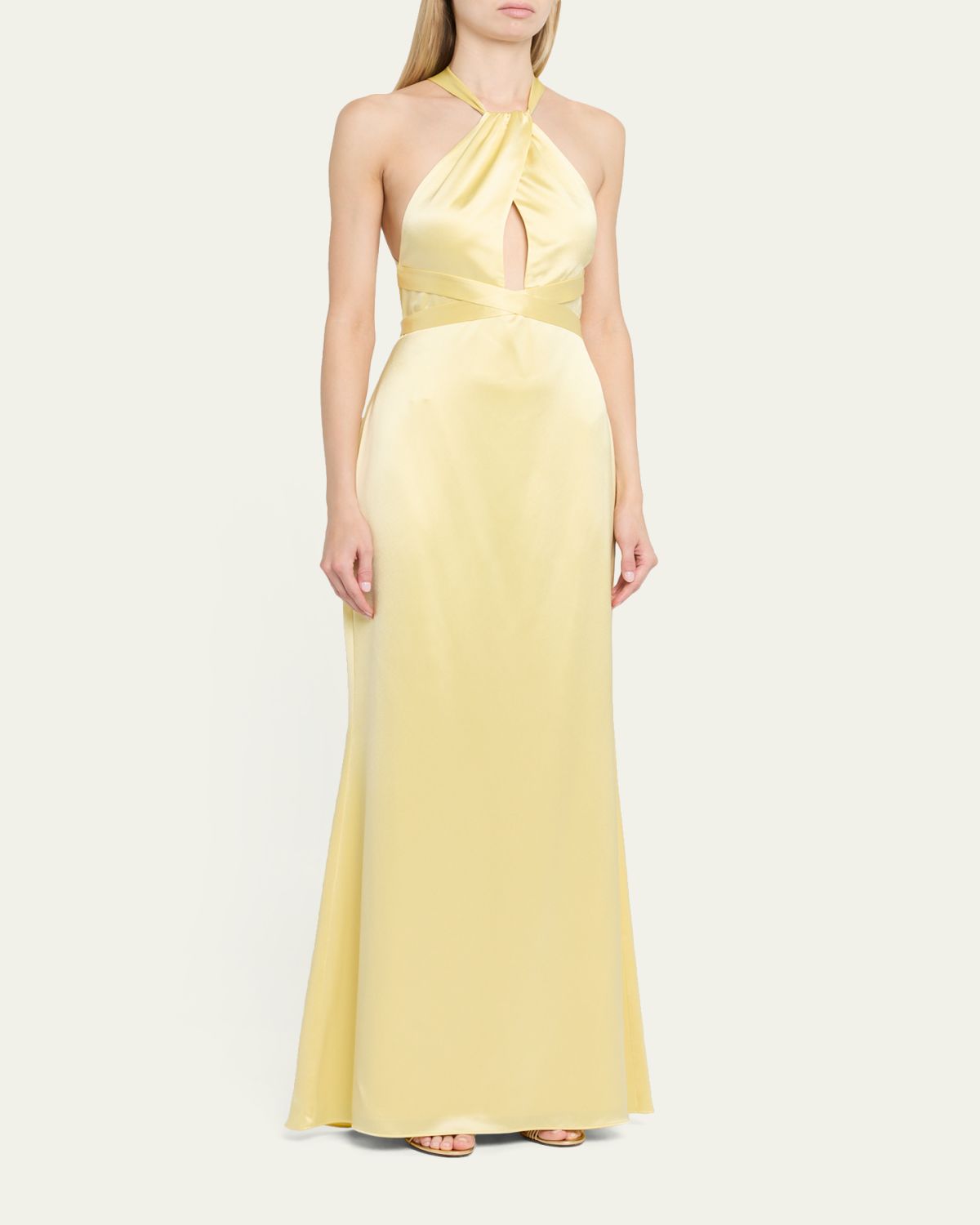 Retrofete Magnolia Satin Halter Dress | Thumbnail 4 Retrofete Magnolia Satin Halter Dress | Thumbnail 4