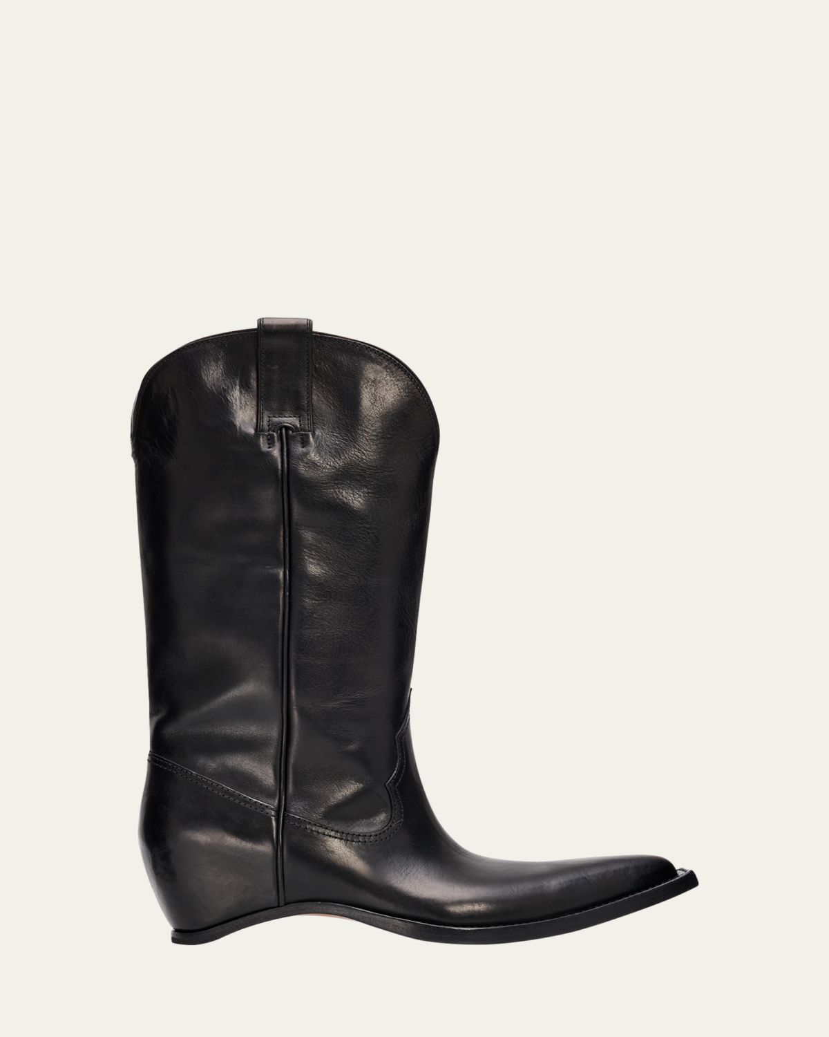 Maison Margiela Heel-Less Leather Cowboy Boots