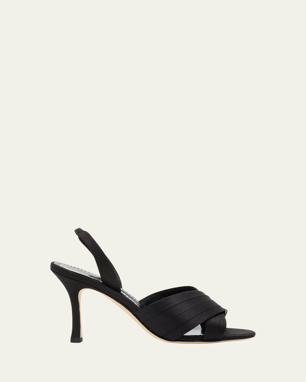 Manolo Blahnik 90mm Viera Satin Sandals