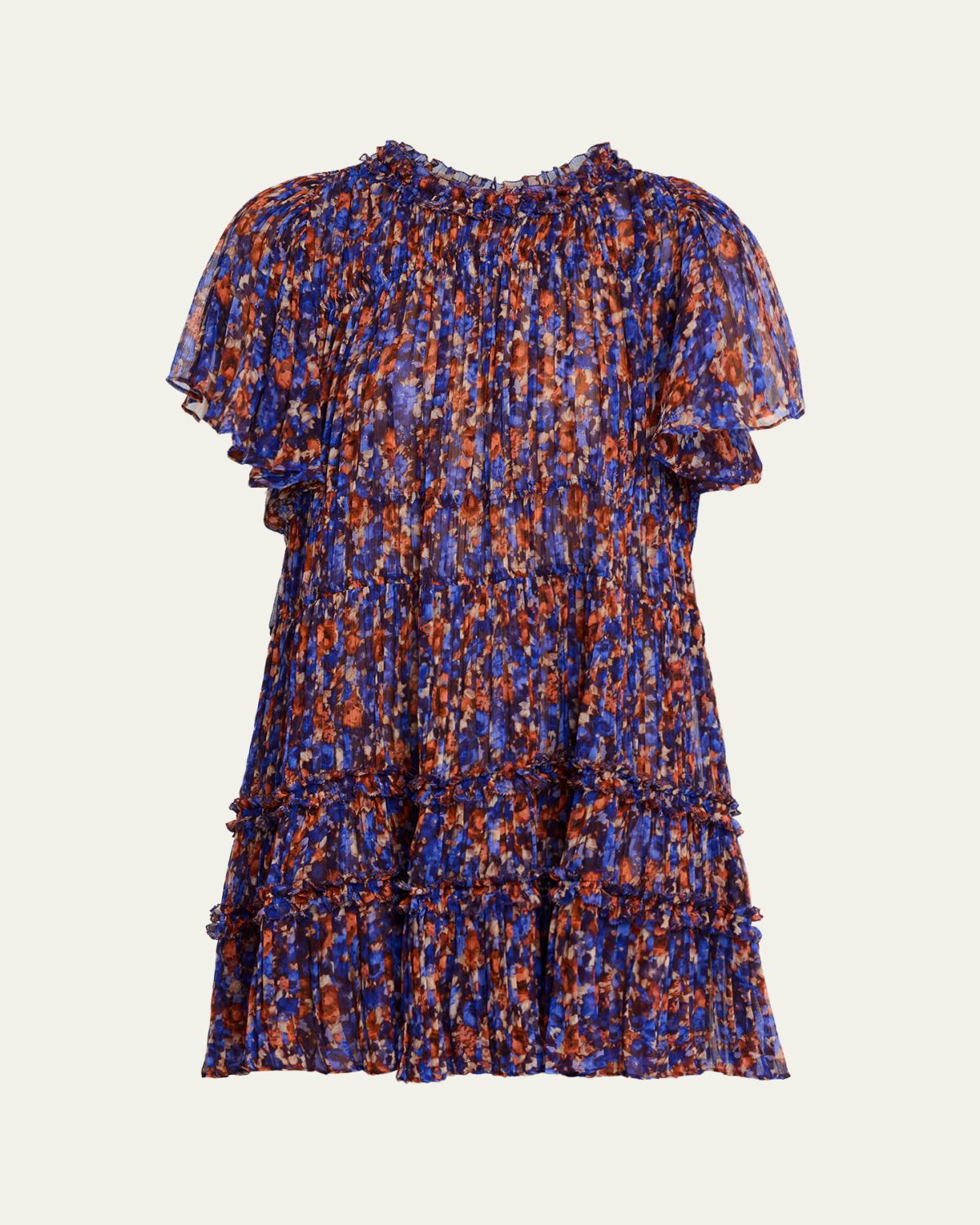 Ulla Johnson Ryla Floral Silk Chiffon Mini Dress