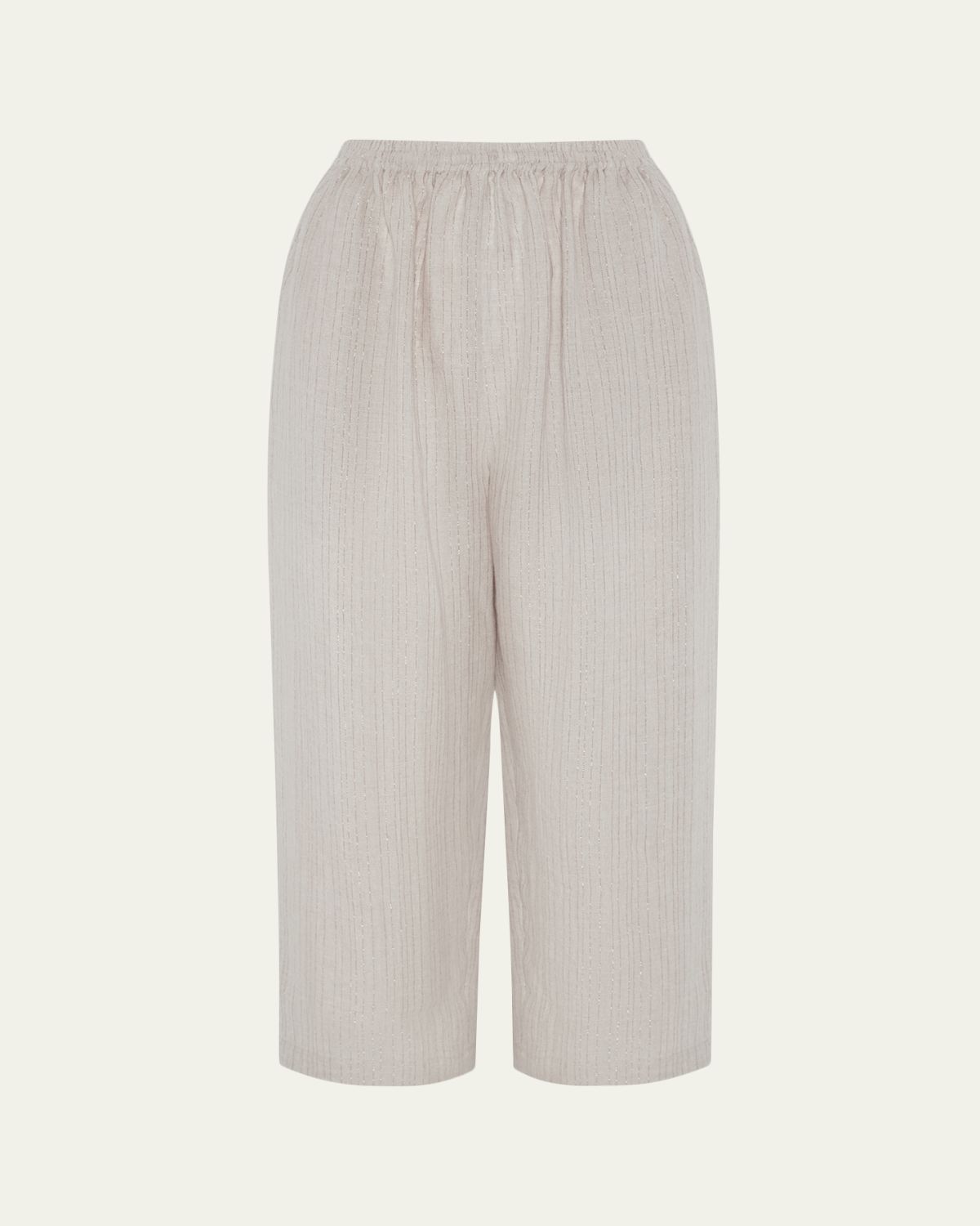 Eskandar Metallic Linen Japanese Trousers