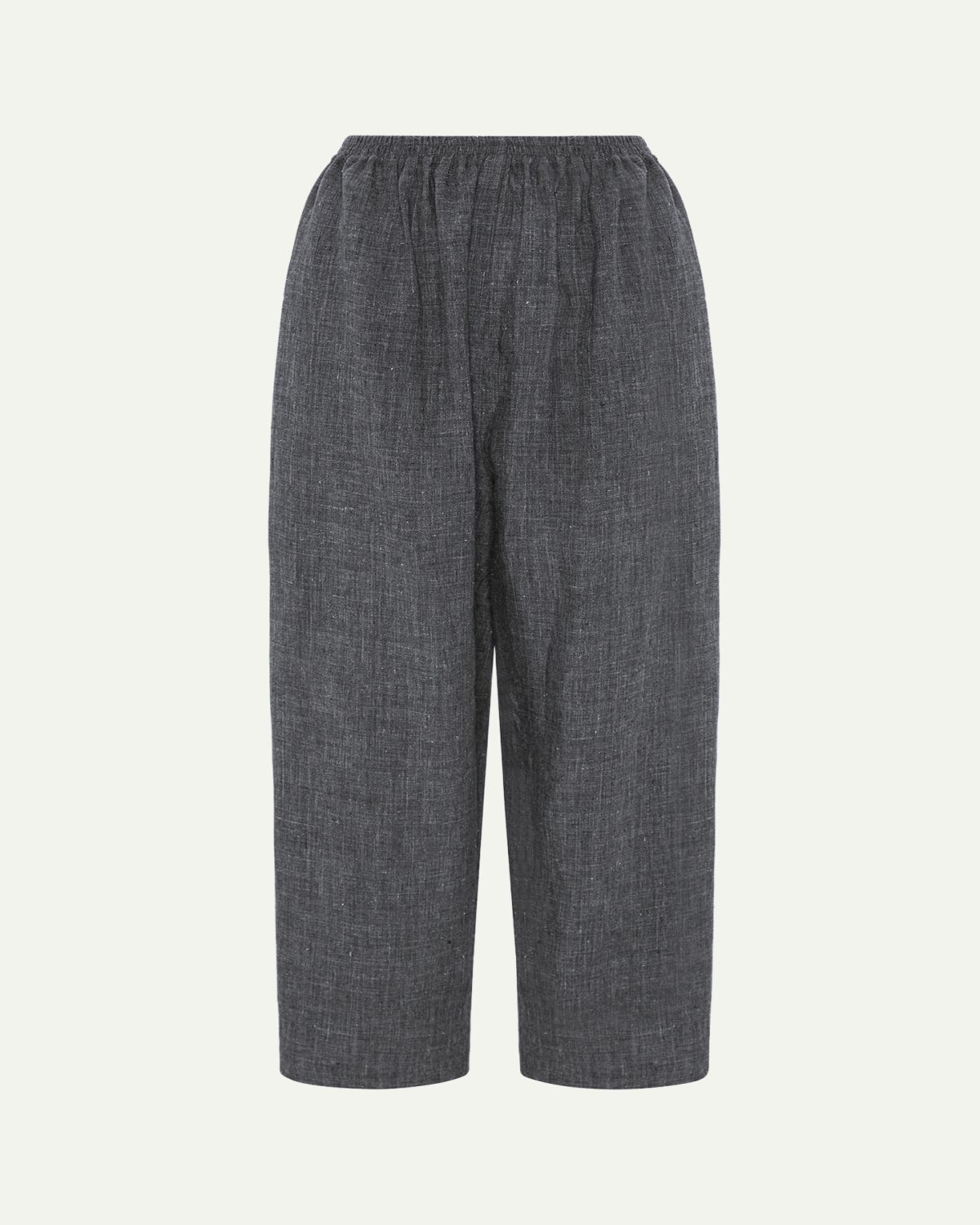 Eskandar Melange Linen Japanese Trousers