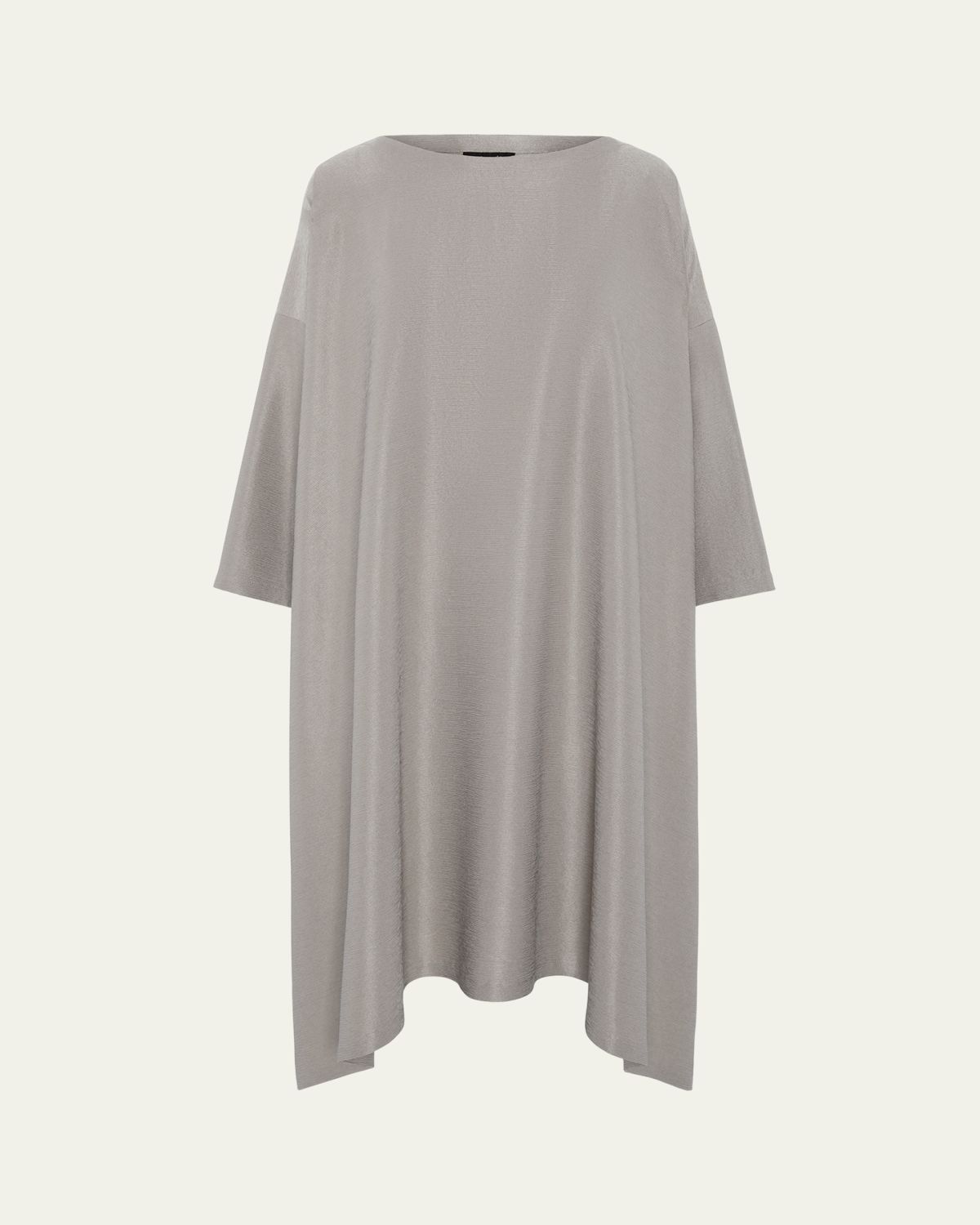 Eskandar Midweight Silk Plissé DPS Scoop Neck Dress