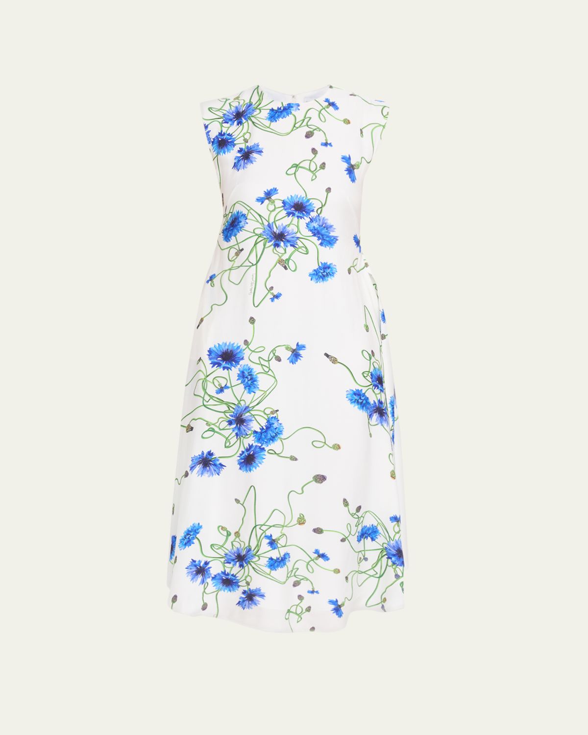 Stella McCartney Floral Print Hammered Viscose Midi Dress