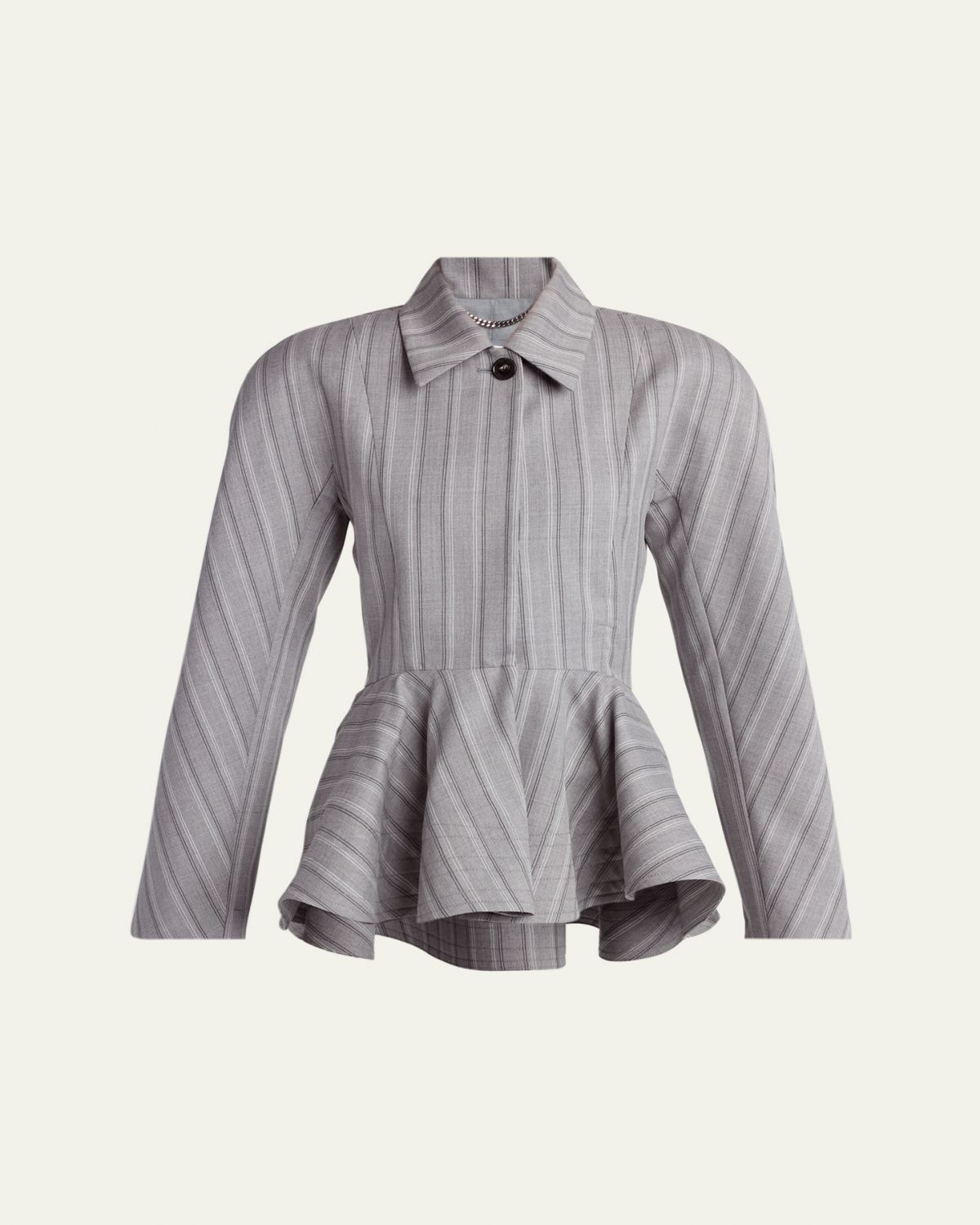 Stella McCartney Striped Tailored Peplum Jacket
