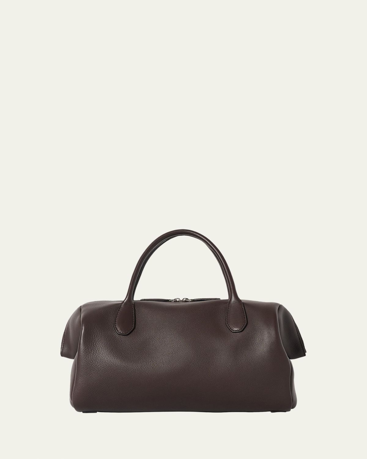 THE ROW Faye Rounded Top-Handle Bag in Leather