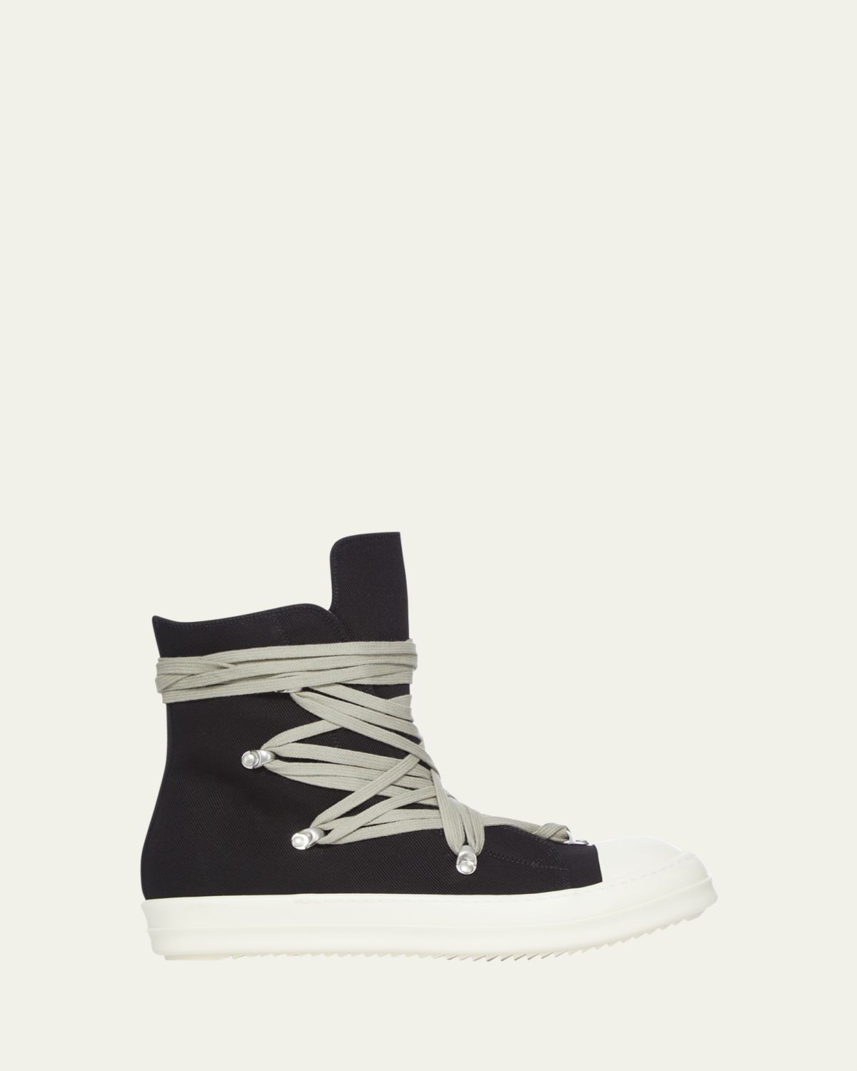 DRKSHDW RICK OWENS Men's Megalace Canvas High-Top Sneakers