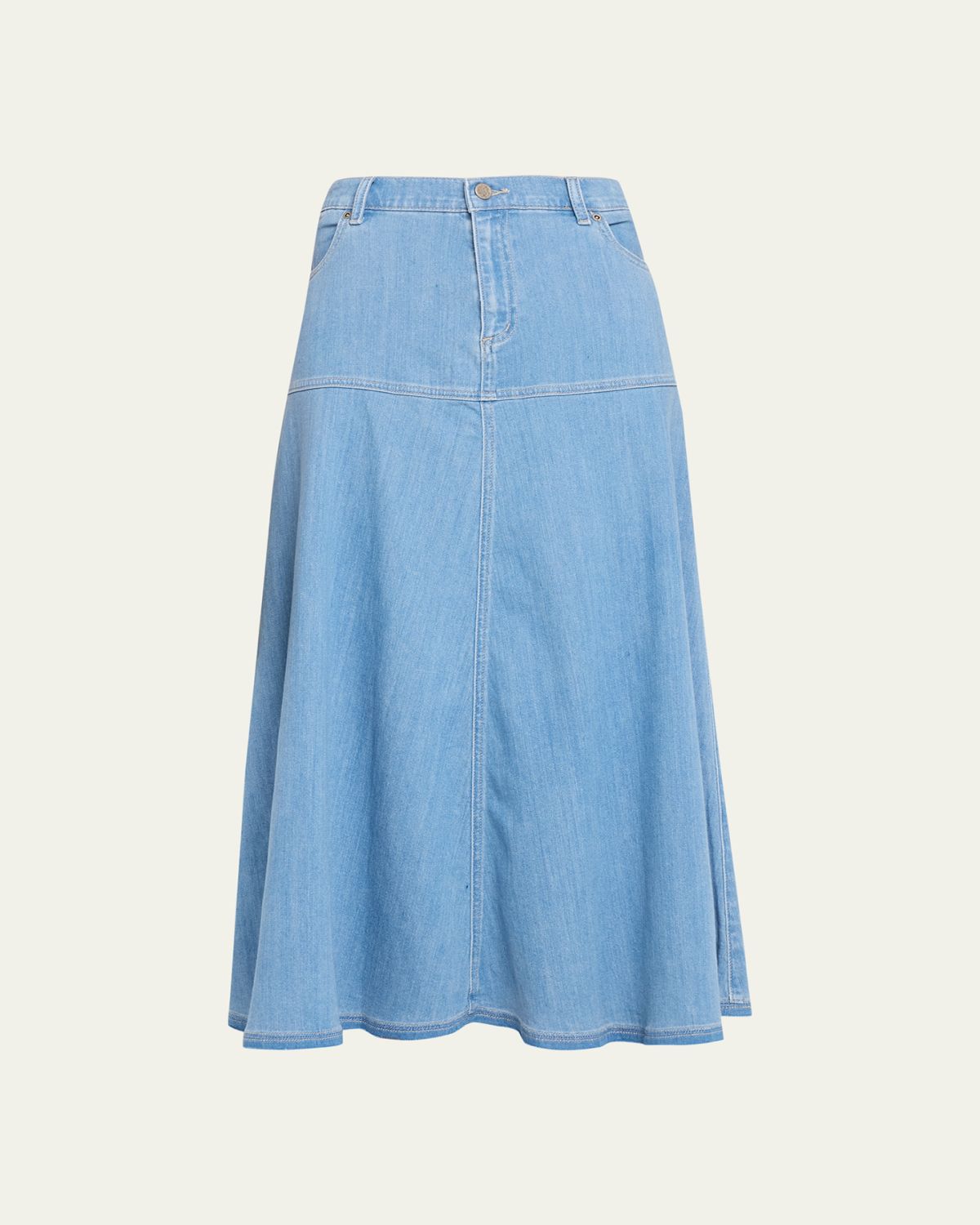 Kobi Halperin Ysabelle A-Line Cotton Denim Midi Skirt | Thumbnail 6 Kobi Halperin Ysabelle A-Line Cotton Denim Midi Skirt | Thumbnail 6