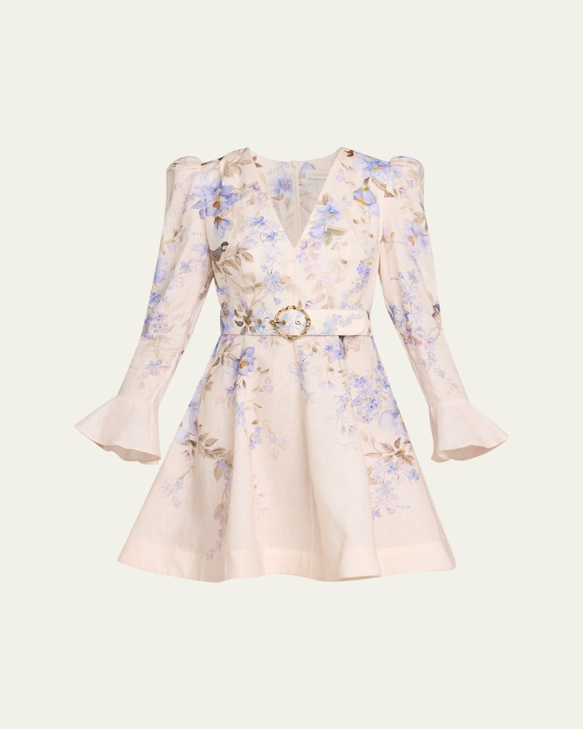 Zimmermann Luna Plunge Mini Dress