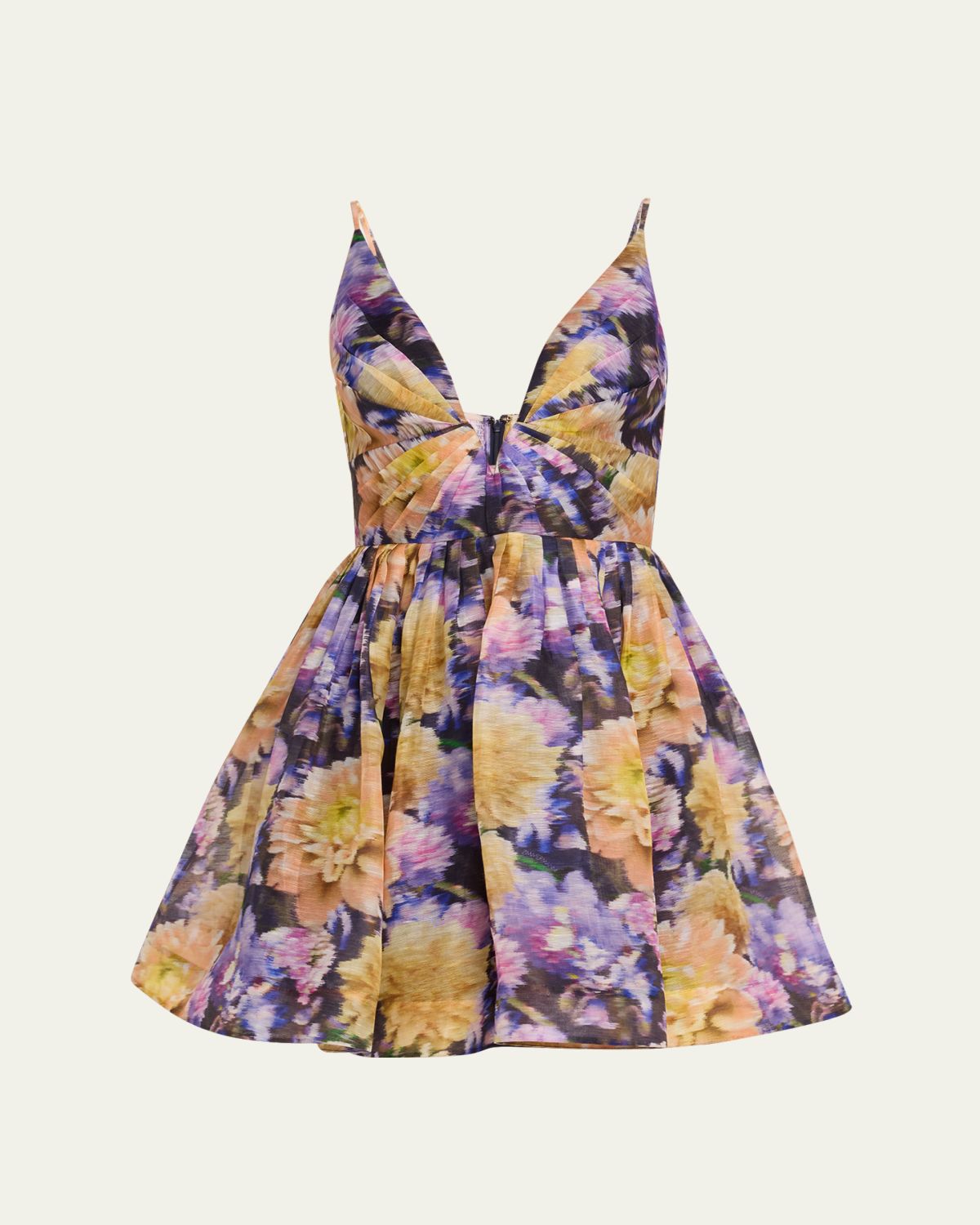 Zimmermann Luna V-Neck Mini Dress
