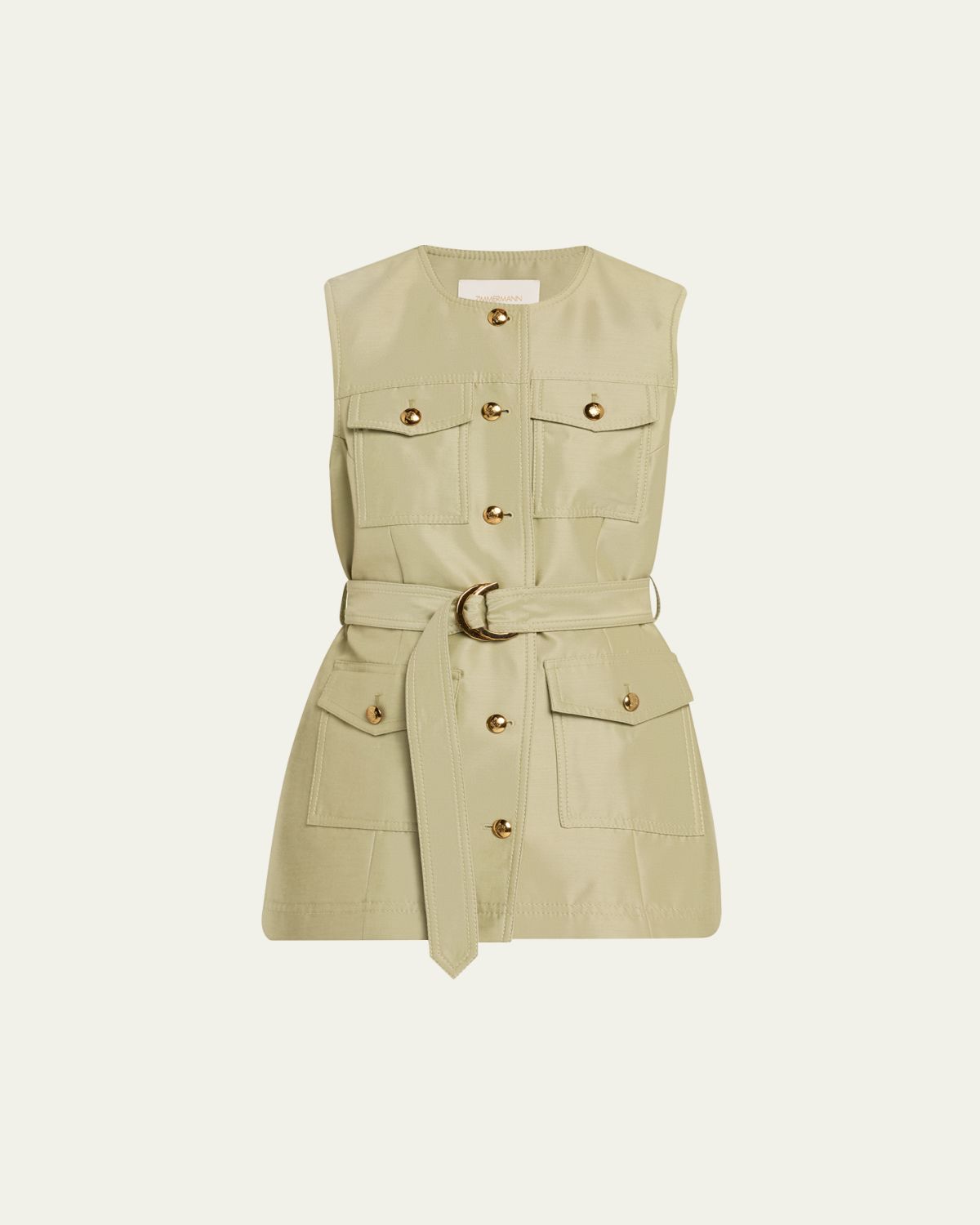 Zimmermann Luna Wool Silk Utility Vest