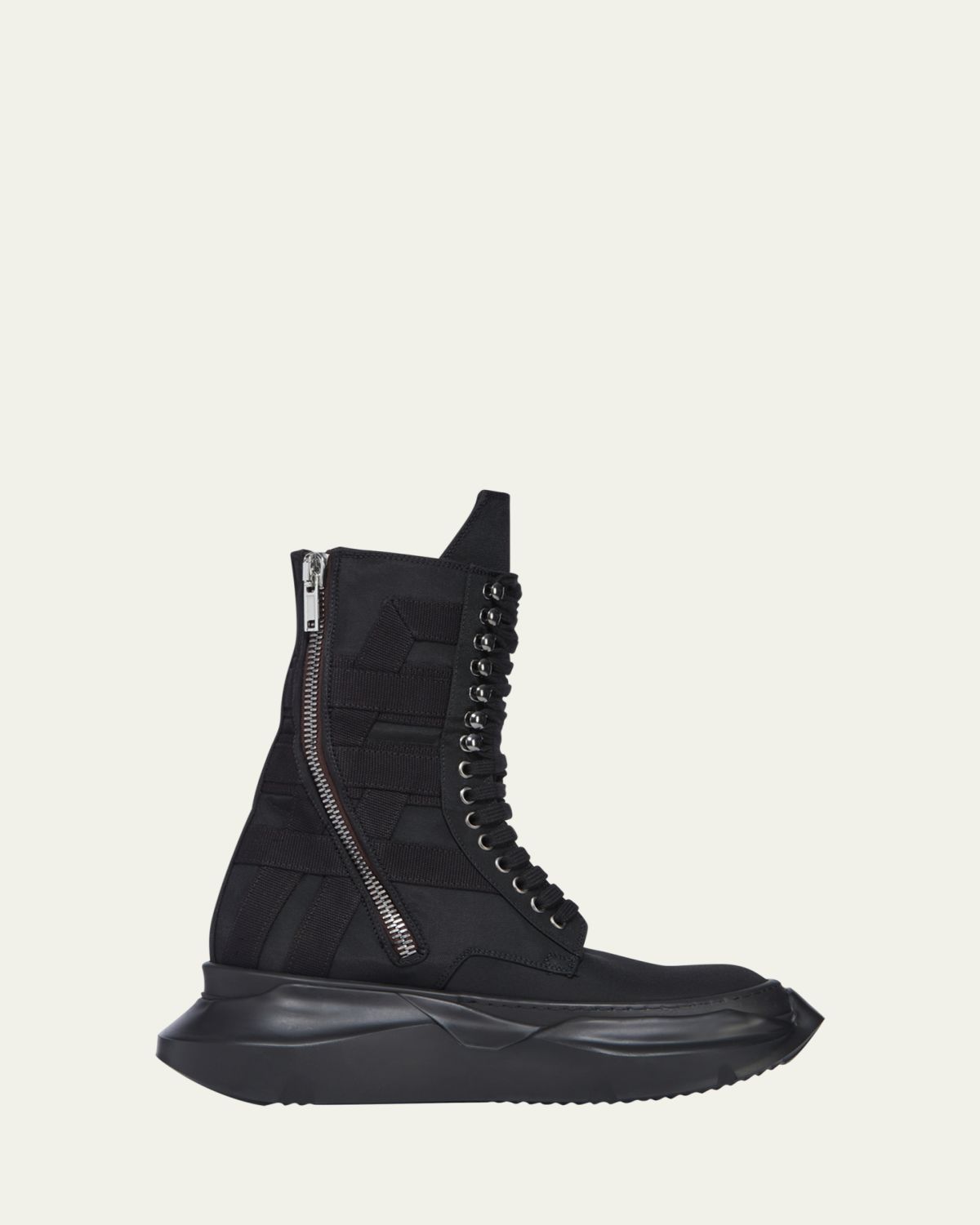 Rick Owens Men's Low Army Abstract Combat Boots