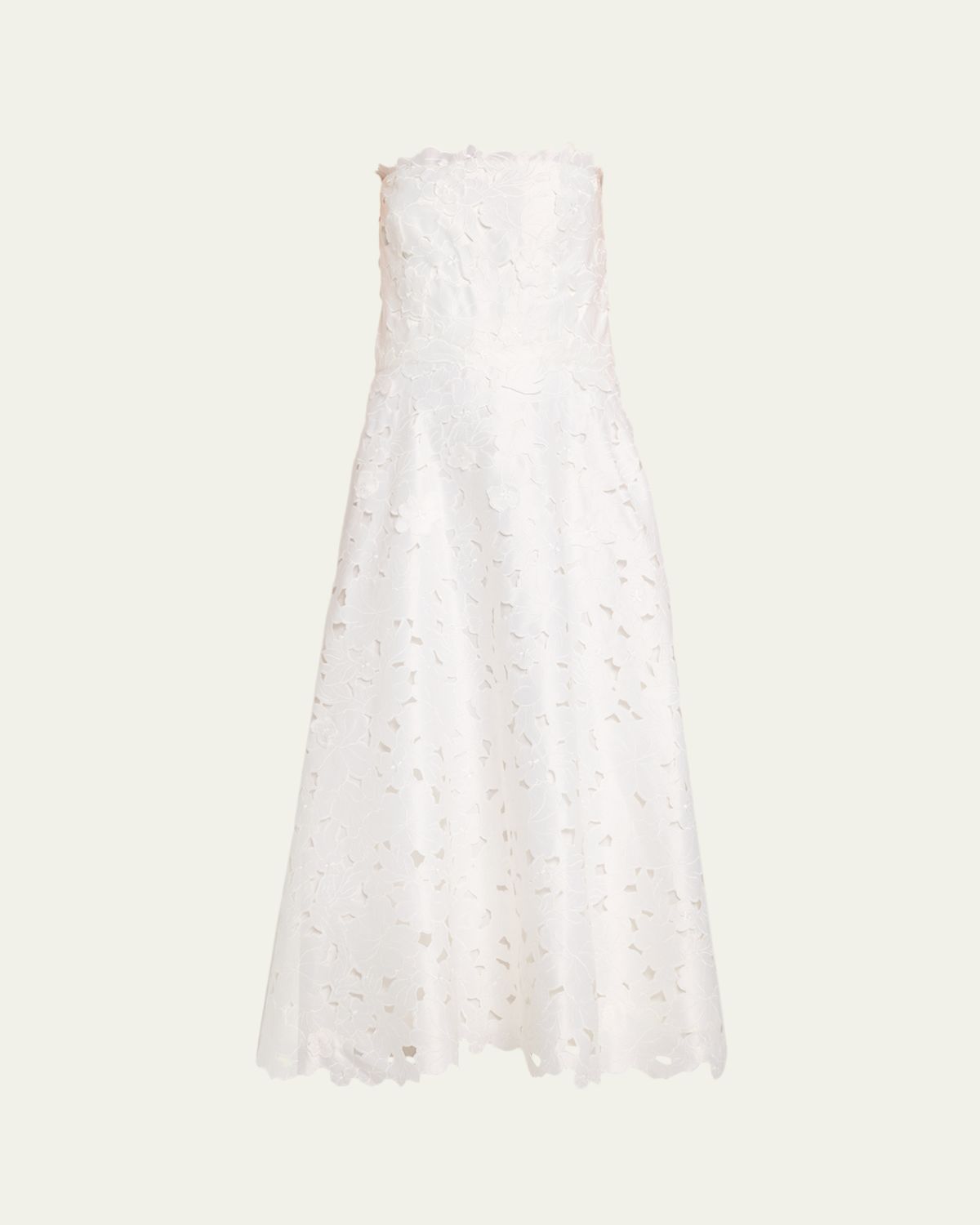 Costarellos Vella Strapless A-Line Midi Dress