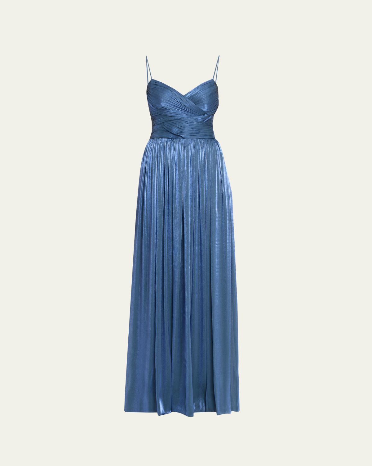 Costarellos Sireen Metallic Georgette Sleeveless Crisscross Gown | Thumbnail 6 Costarellos Sireen Metallic Georgette Sleeveless Crisscross Gown | Thumbnail 6
