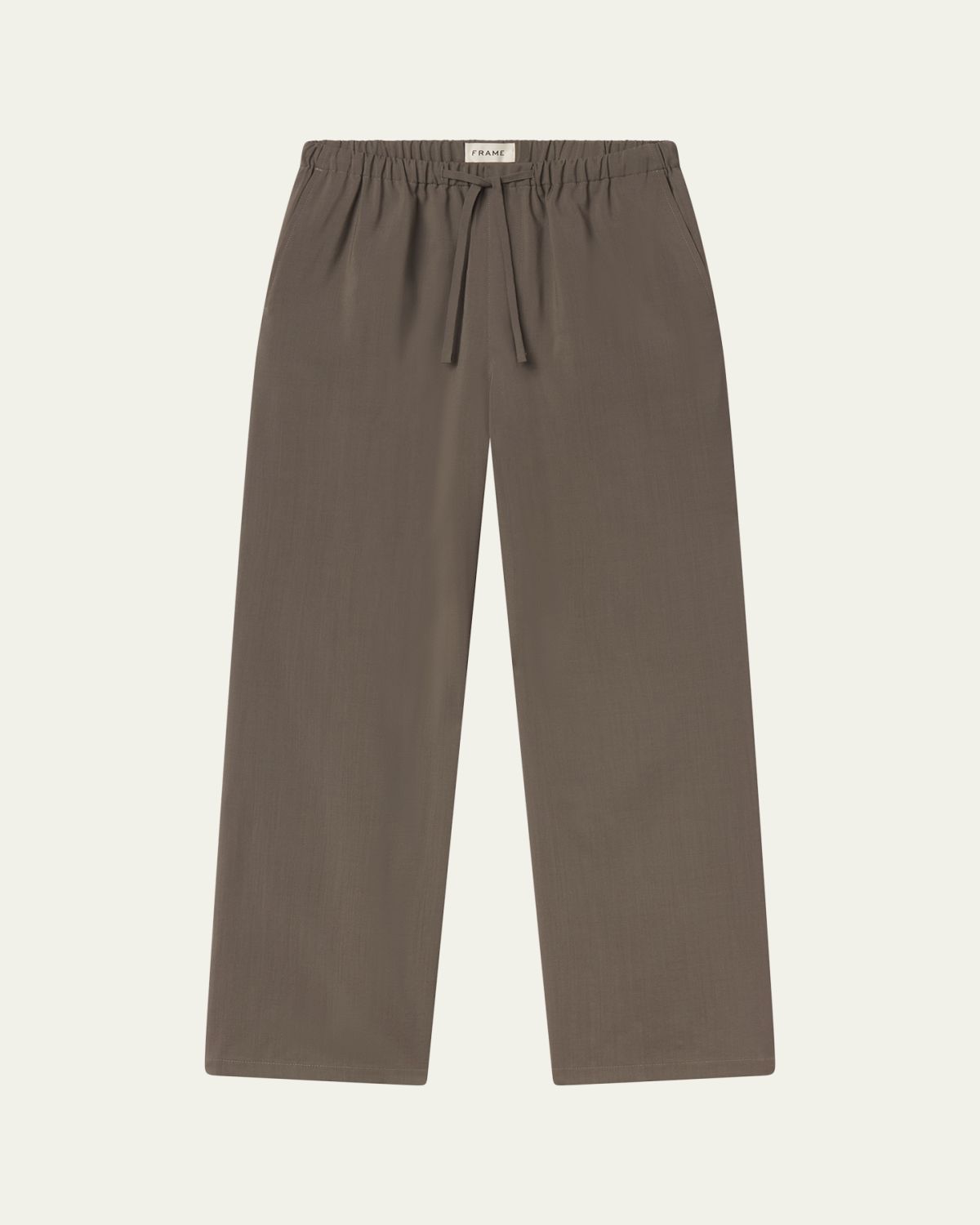 FRAME Wool Wide-Leg Drawstring Pants