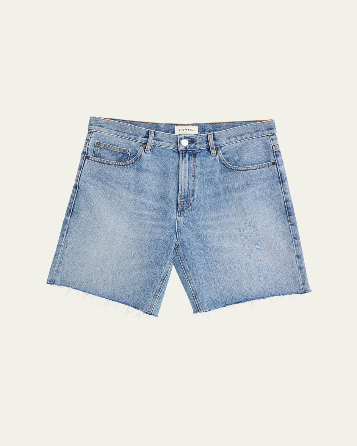 FRAME Men's Baggy Jean Cutoff Shorts